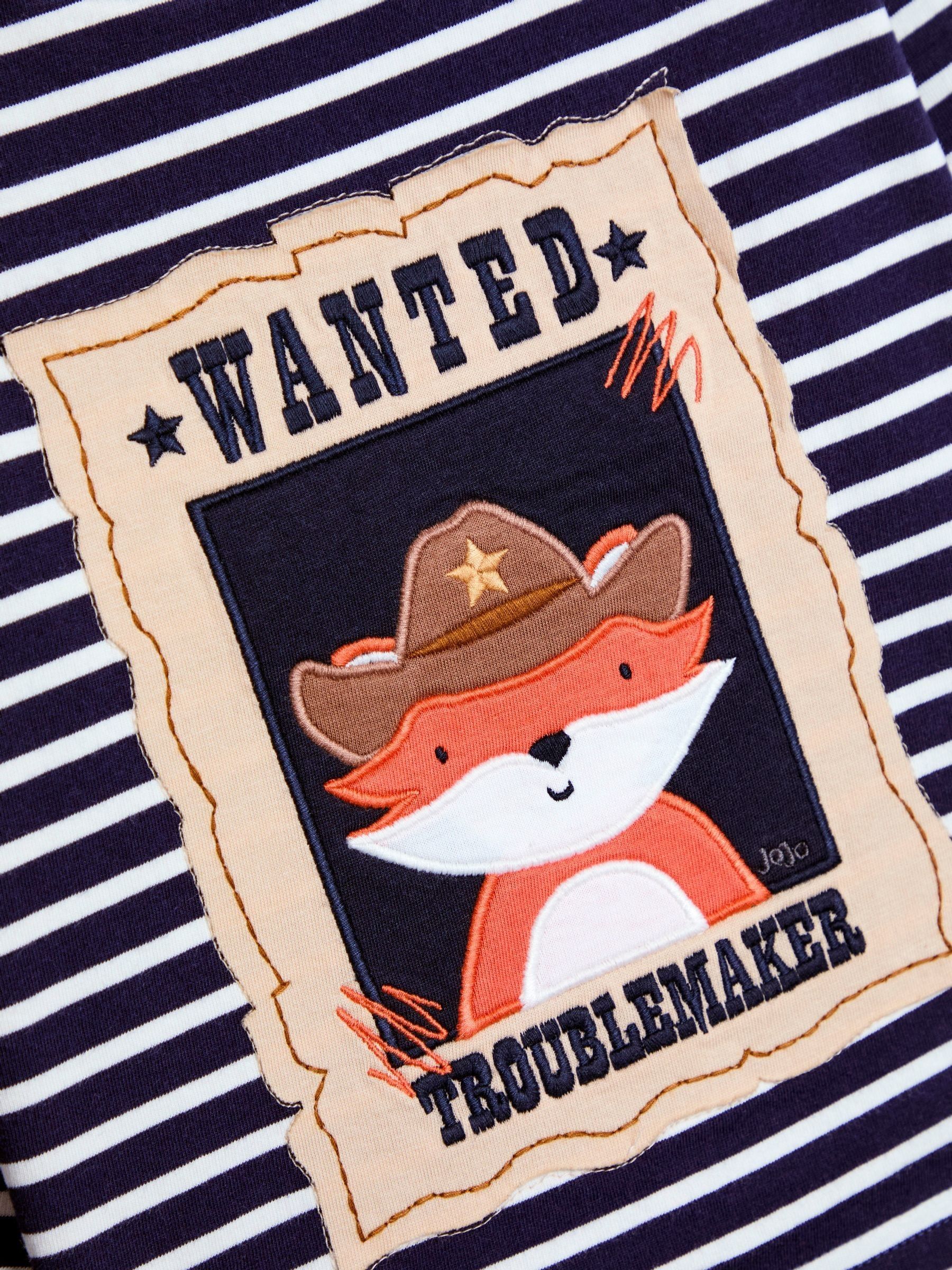 Navy Blue Fox Wanted Appliqué Top - Image 3 of 3