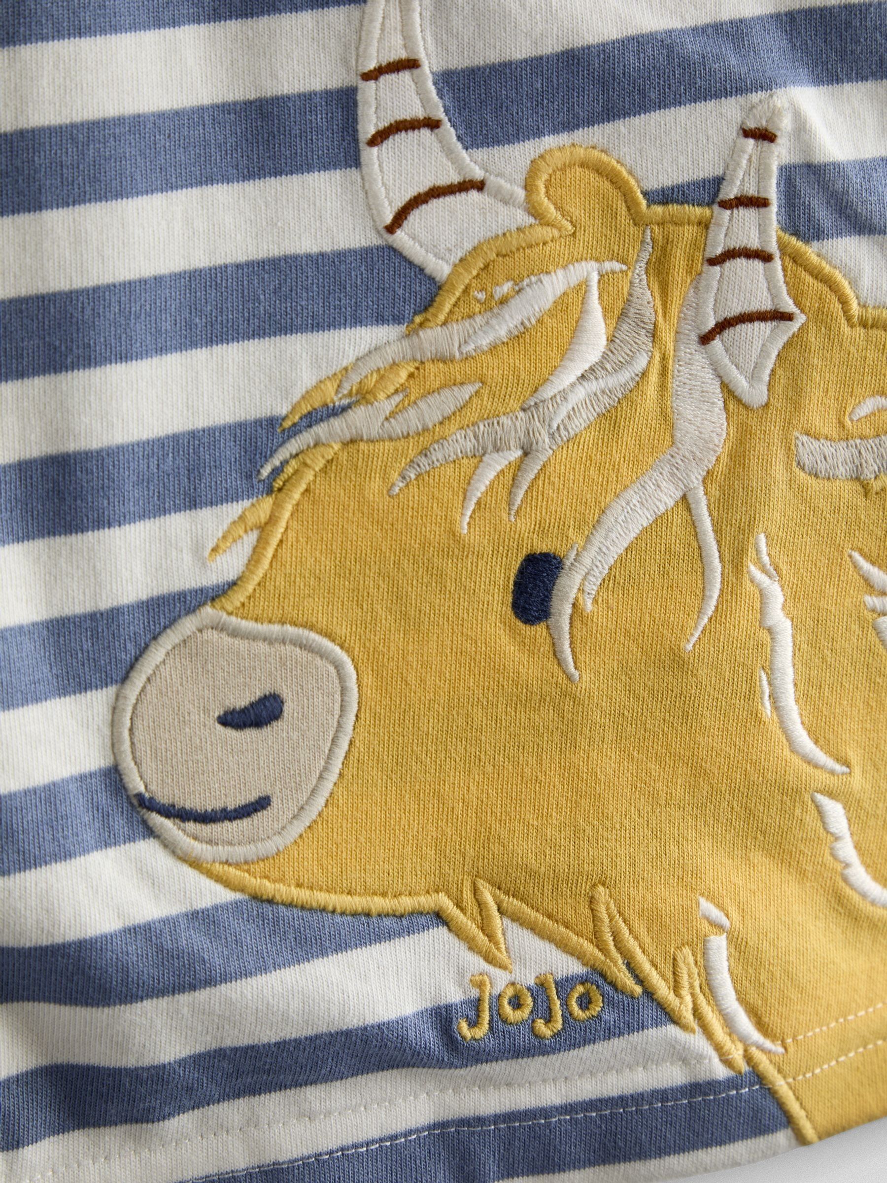Blue Highland Cow Mock Sleeve Appliqué Top - Image 3 of 4