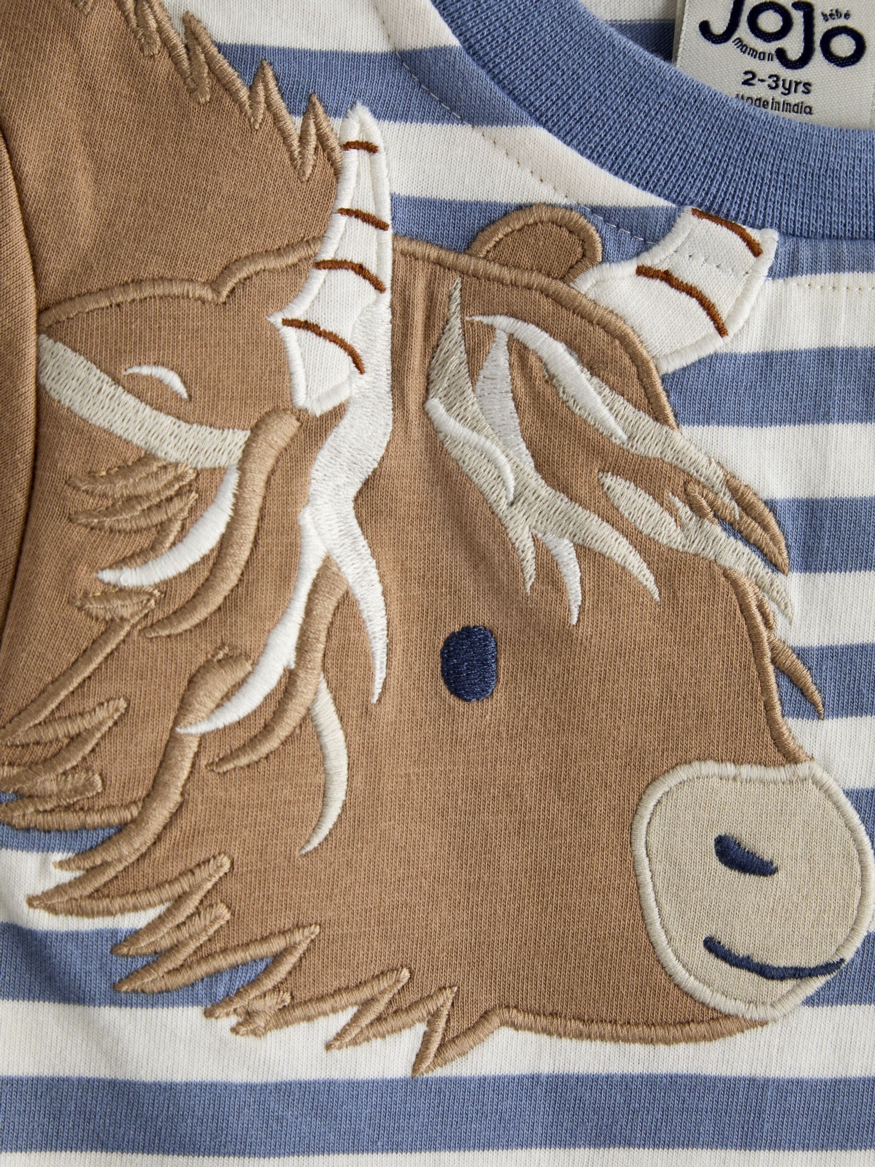 Blue Highland Cow Mock Sleeve Appliqué Top - Image 4 of 4 Blue Highland Cow Mock Sleeve Appliqué Top - Image 4 of 4