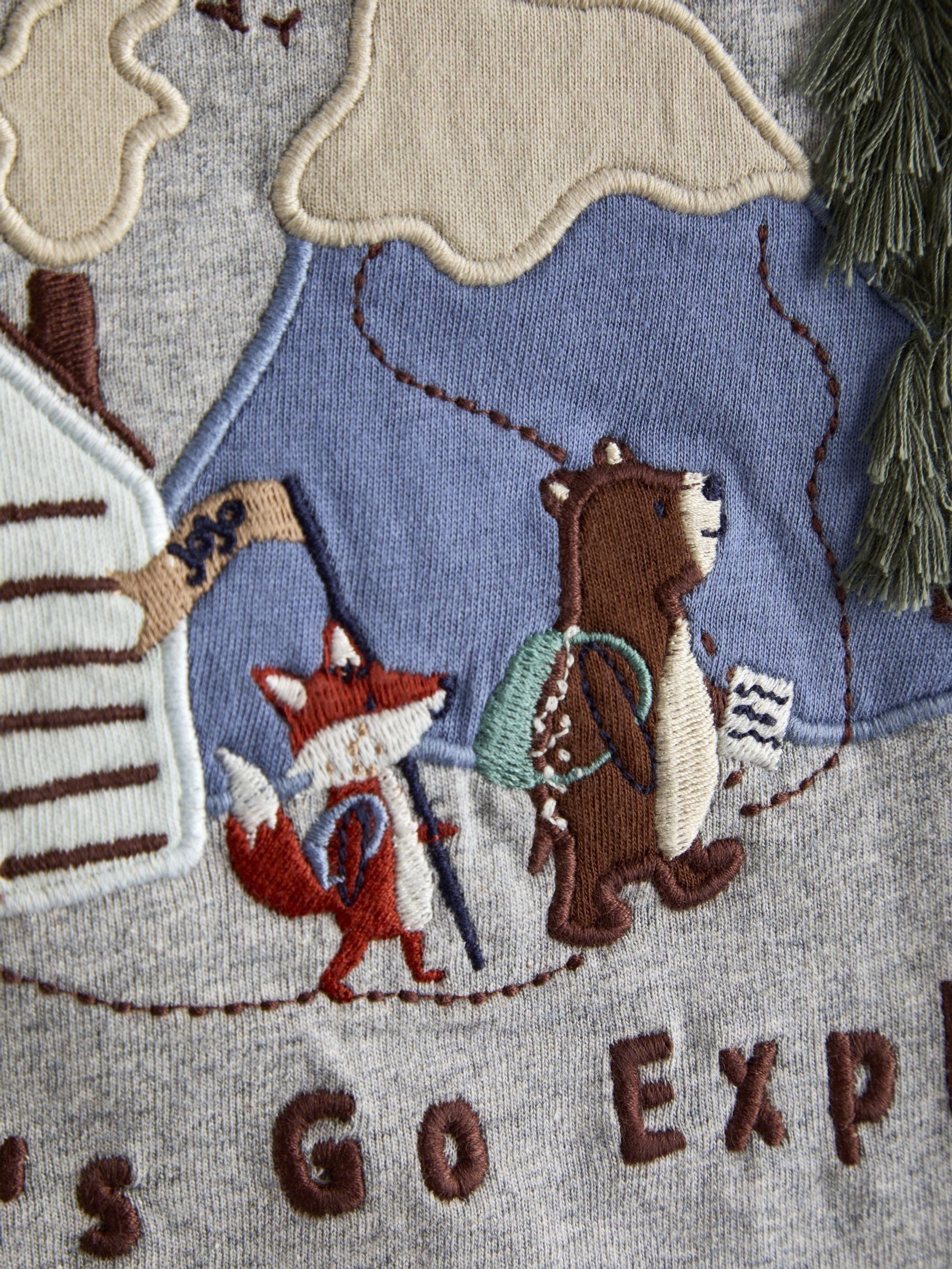 Khaki Green Lets Go Explore Appliqué Top - Image 4 of 4