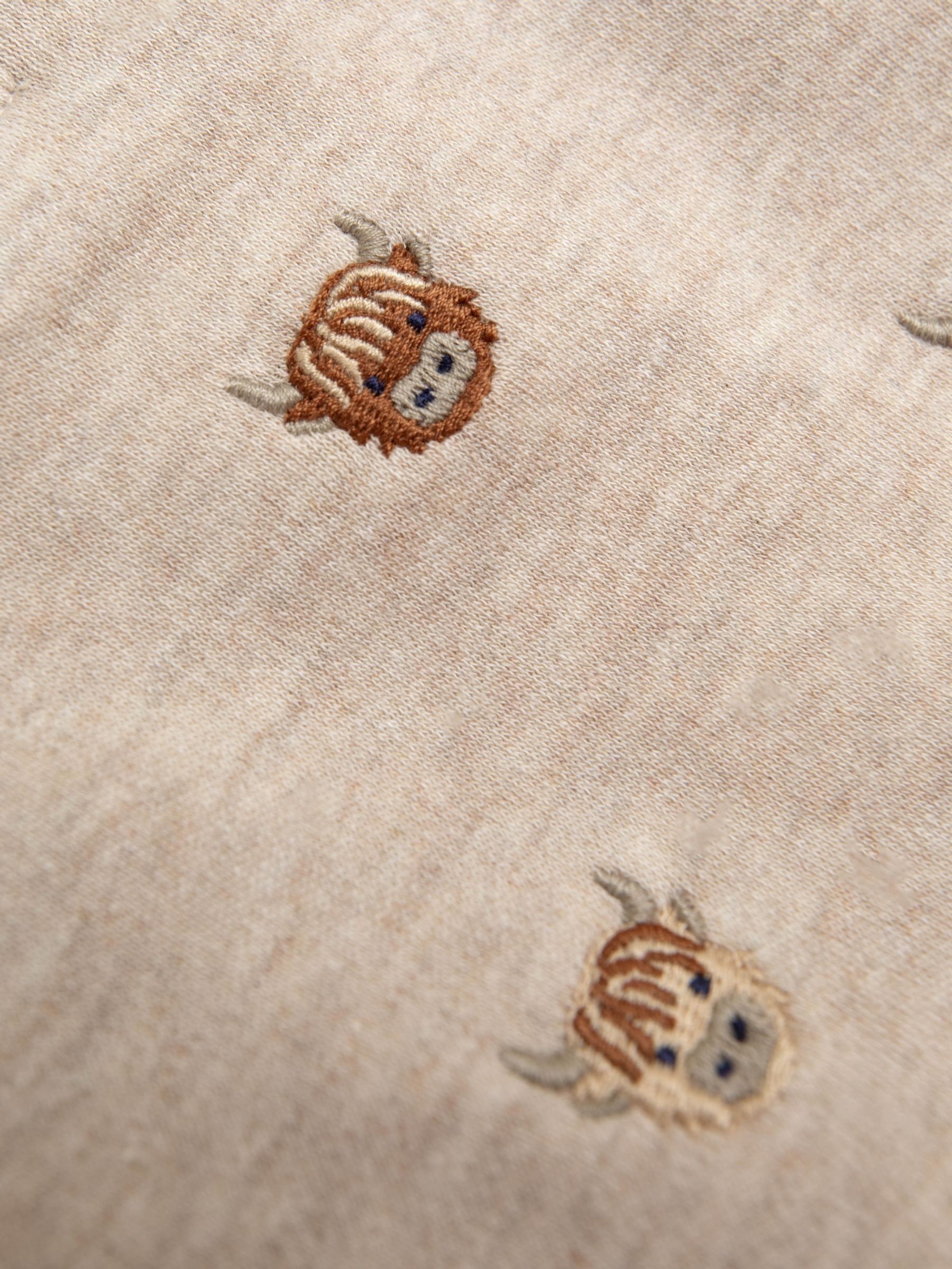 Natural Highland Cow Embroidered Polo Body - Image 2 of 5