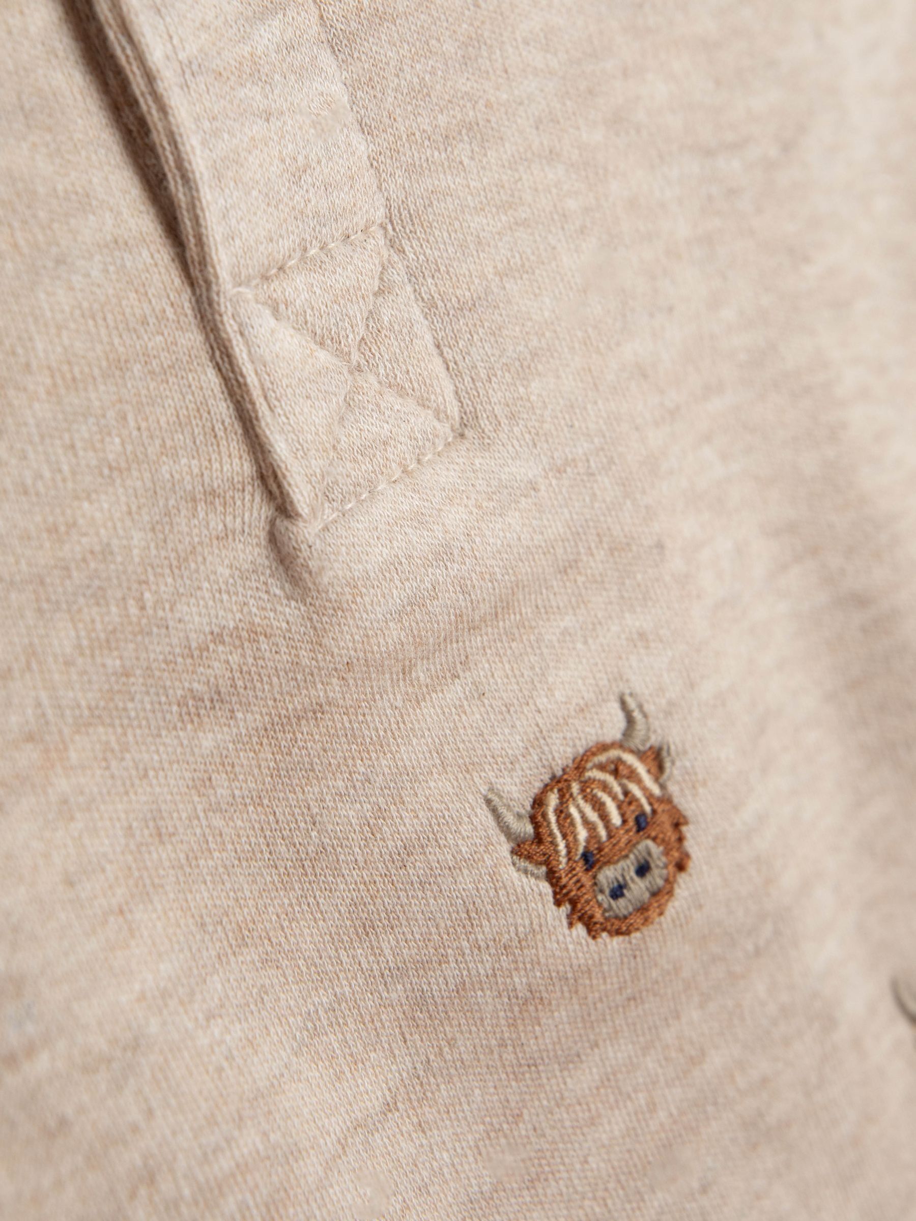 Natural Highland Cow Embroidered Polo Body - Image 4 of 5