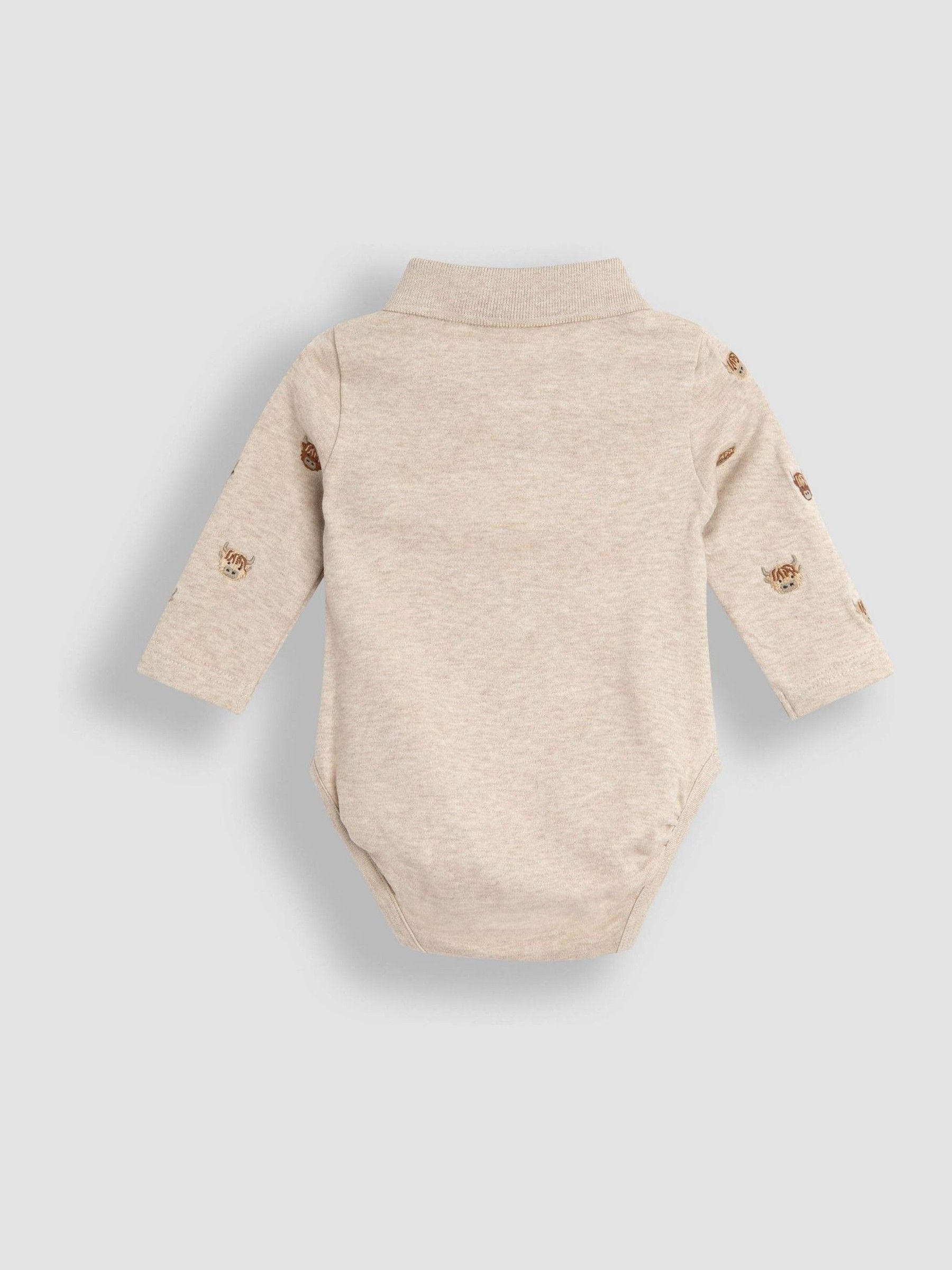 Natural Highland Cow Embroidered Polo Body - Image 5 of 5