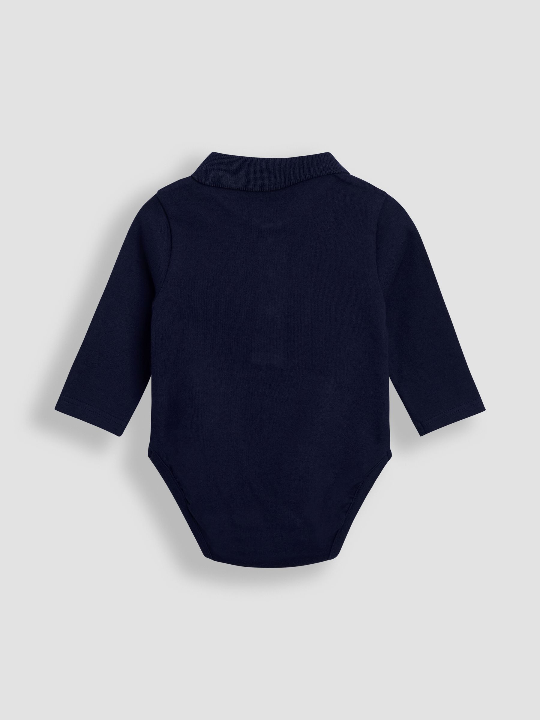 Navy Blue 2-Pack Plain Long Sleeve Polo Shirt Bodies - Image 3 of 6