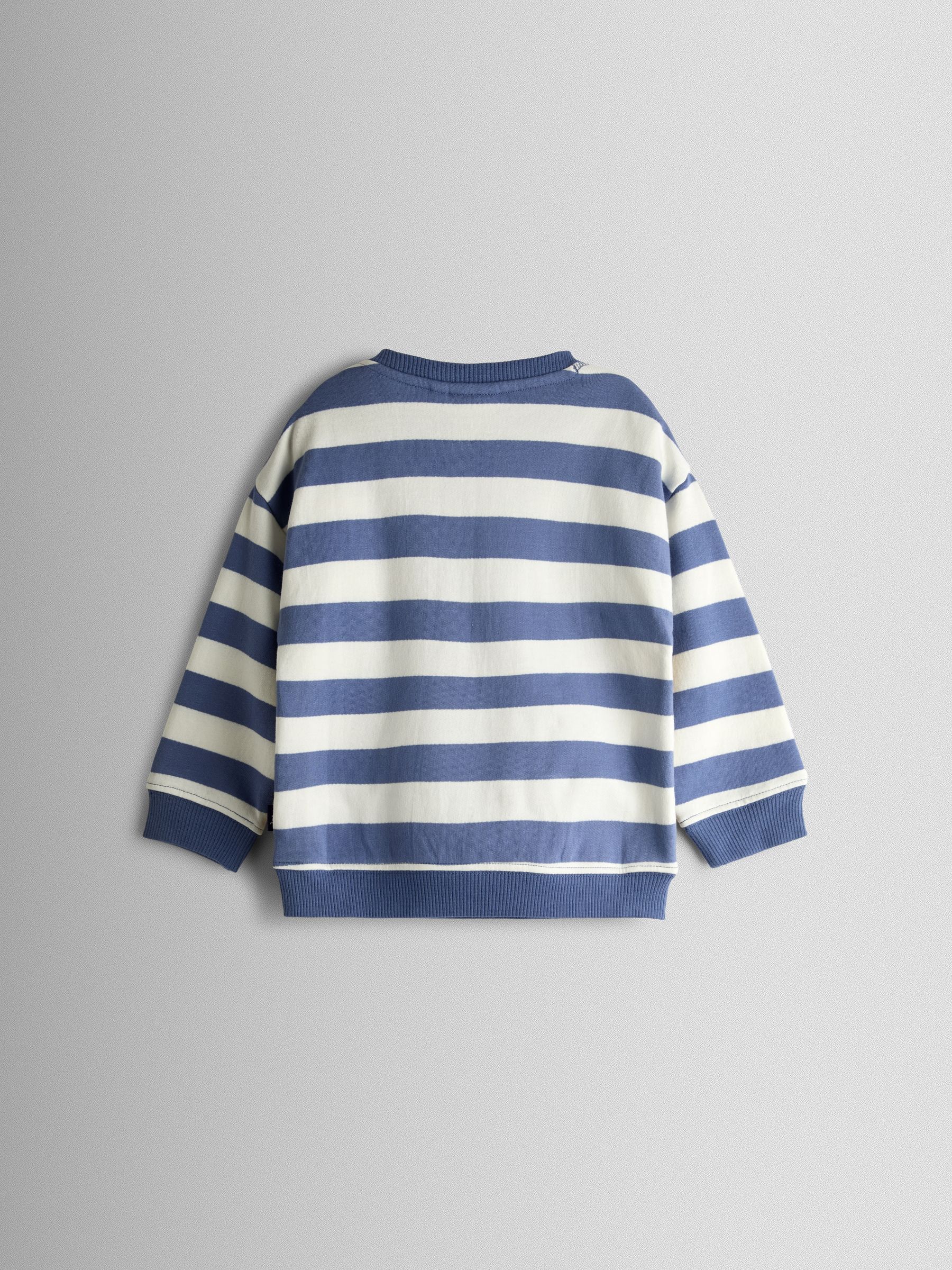 Indigo Blue Giraffe Appliqué Sweatshirt - Image 2 of 3 Indigo Blue Giraffe Appliqué Sweatshirt - Image 2 of 3