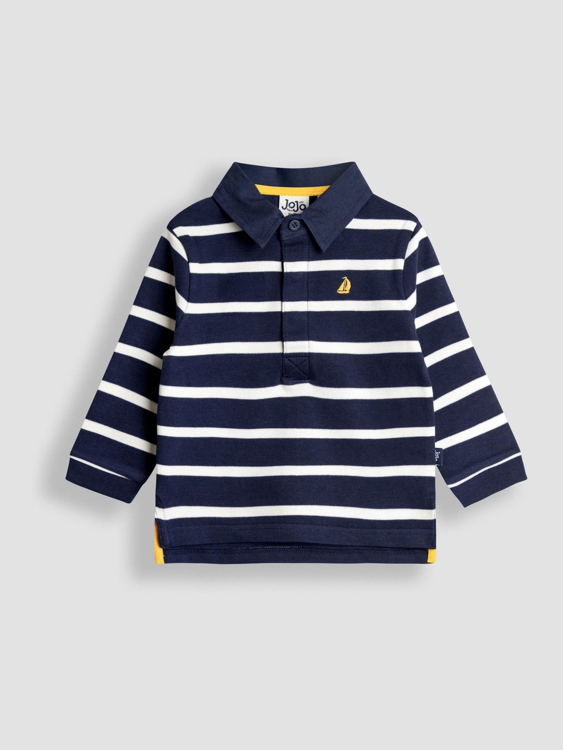 Navy Blue Classic Stripe Rugby Top - Image 1 of 3