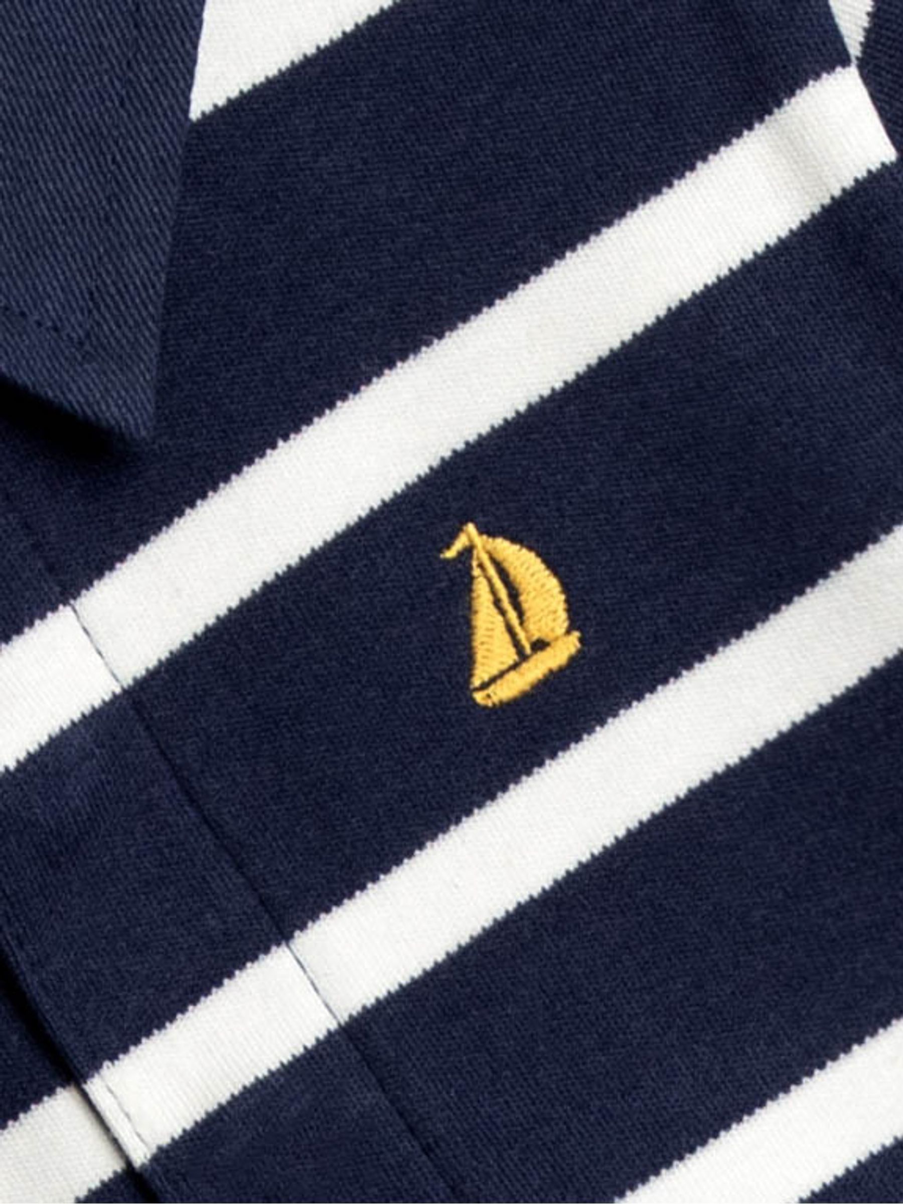 Navy Blue Classic Stripe Rugby Top - Image 2 of 3
