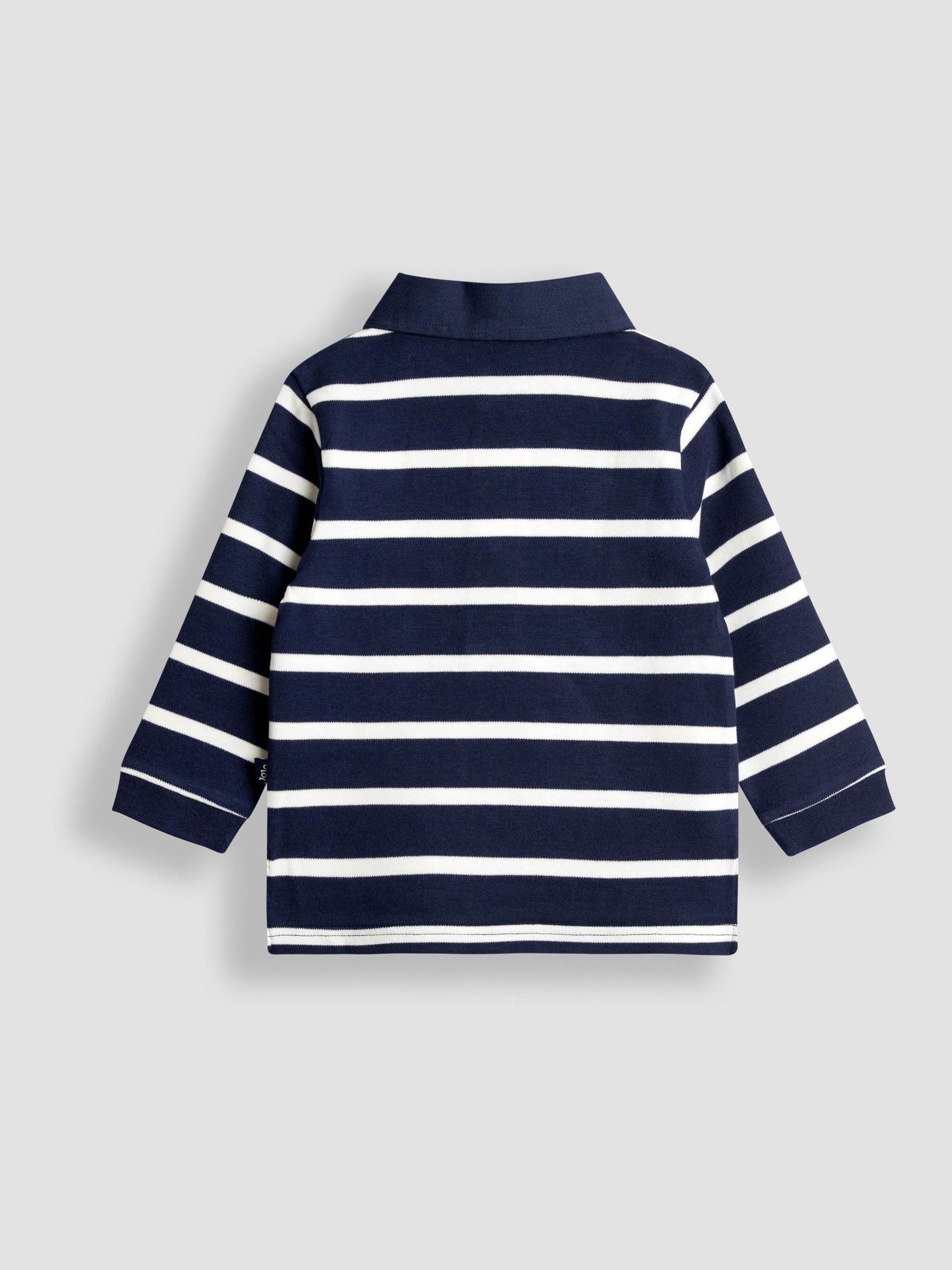 Navy Blue Classic Stripe Rugby Top - Image 3 of 3