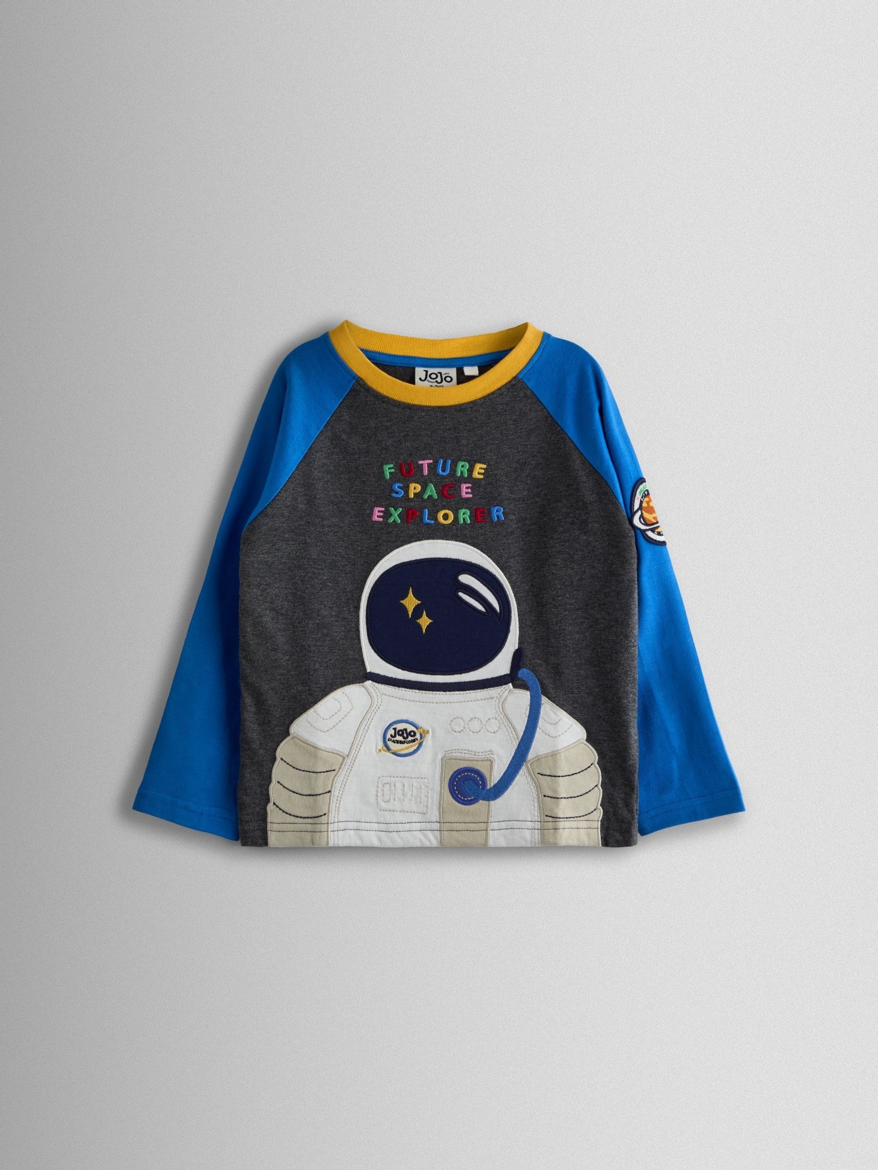 Charcoal Grey Astronaut Appliqué Top - Image 1 of 5
