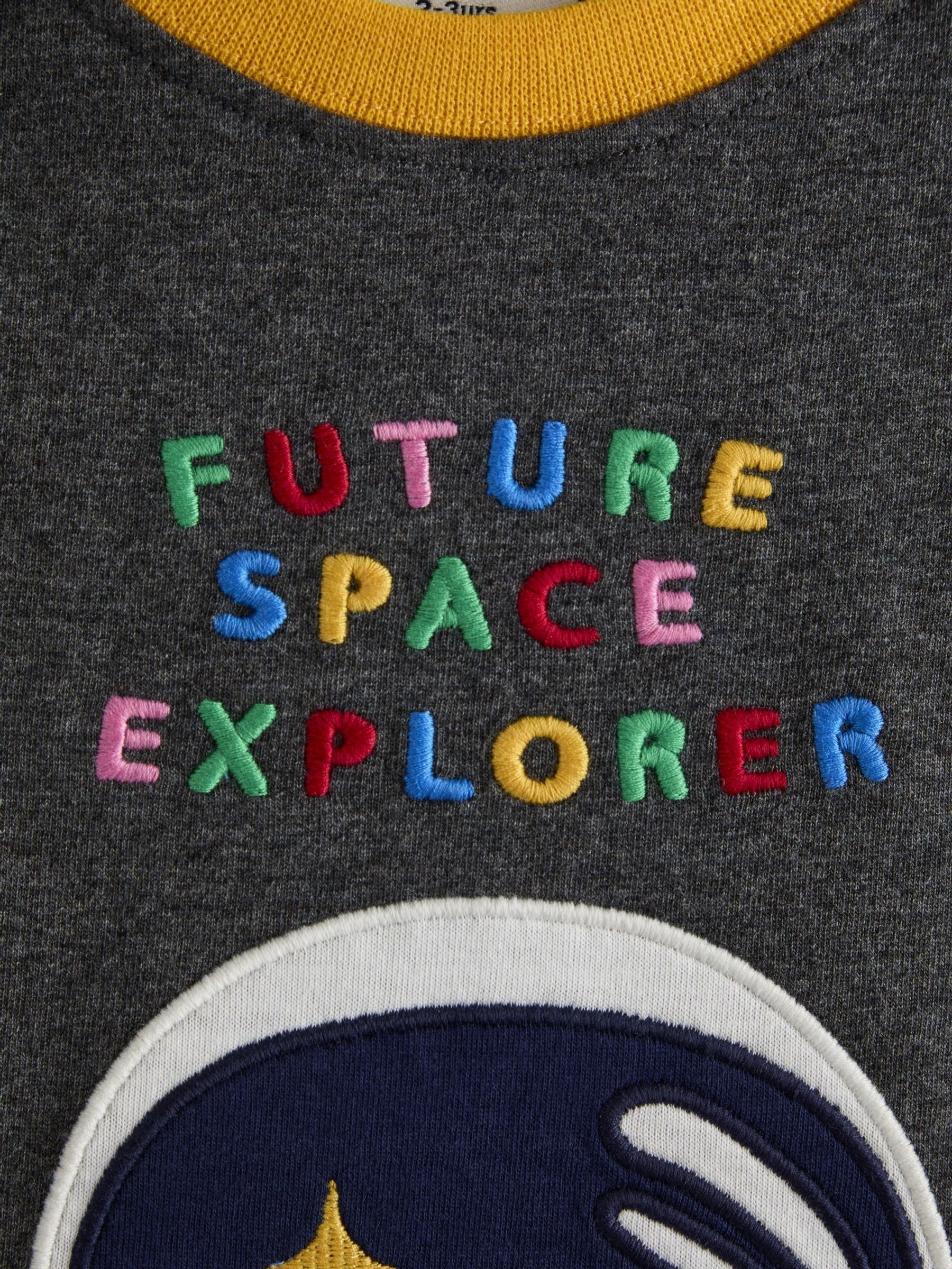 Charcoal Grey Astronaut Appliqué Top - Image 5 of 5 Charcoal Grey Astronaut Appliqué Top - Image 5 of 5