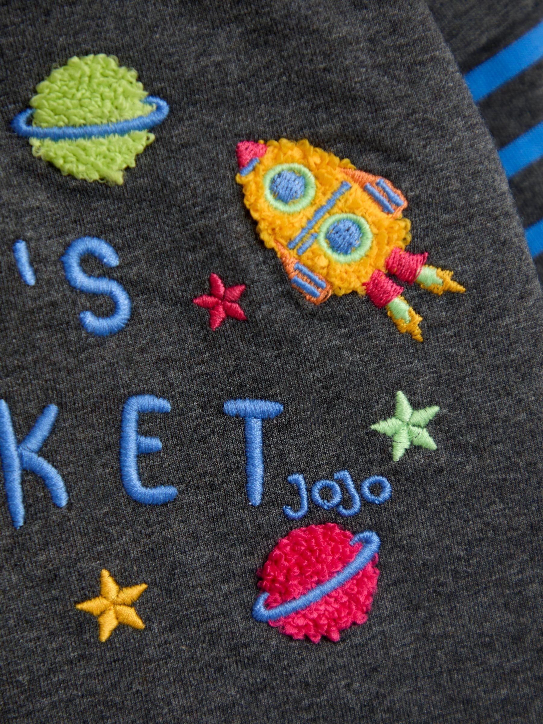 Grey Mock Sleeve Appliqué Top - Image 3 of 4