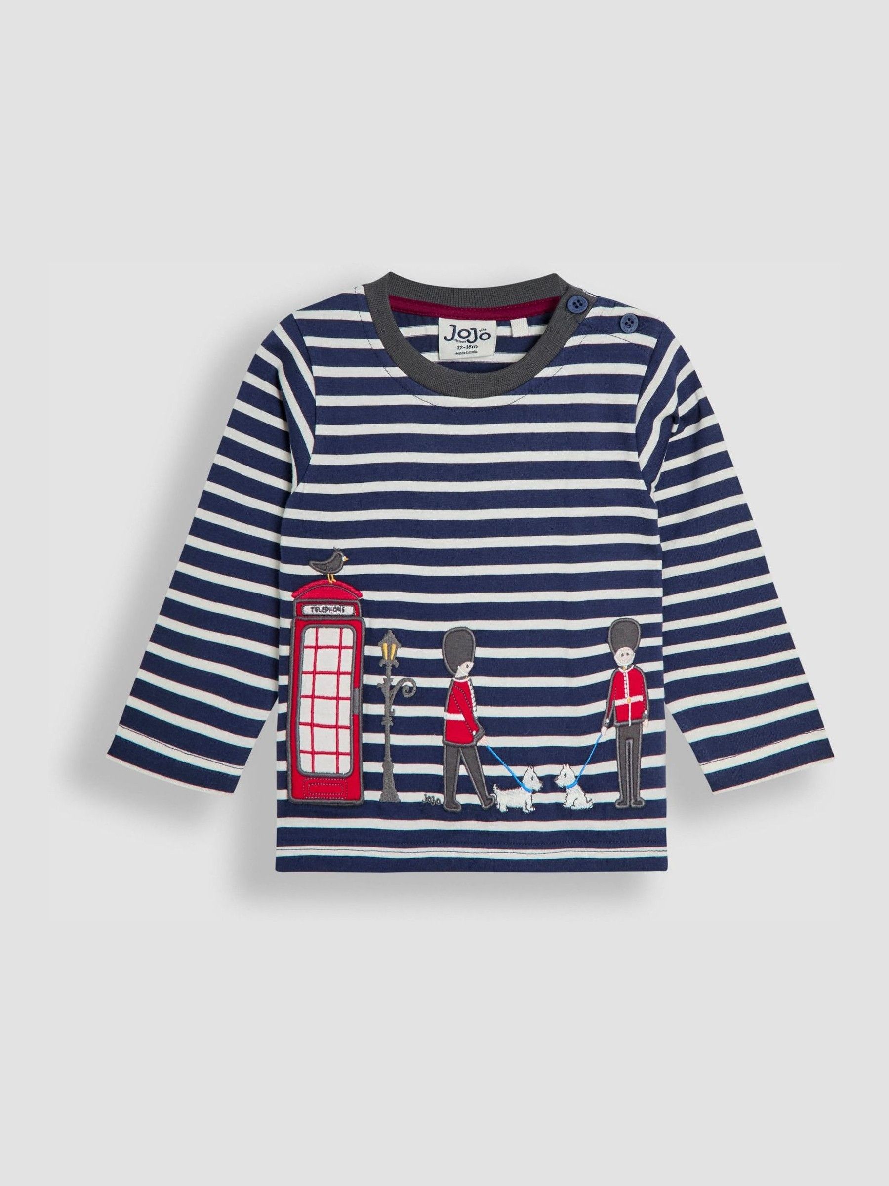 Navy Blue London Guard Appliqué Border Top - Image 2 of 3