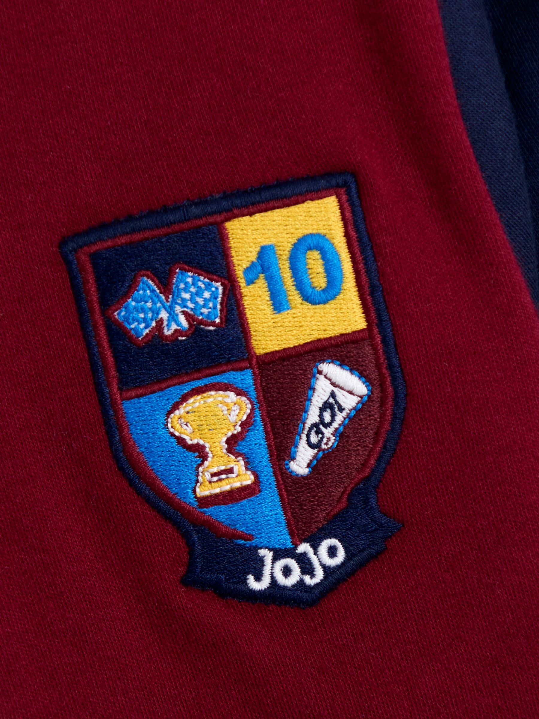 Burgundy Red Appliqué Badge Rugby Top - Image 3 of 4