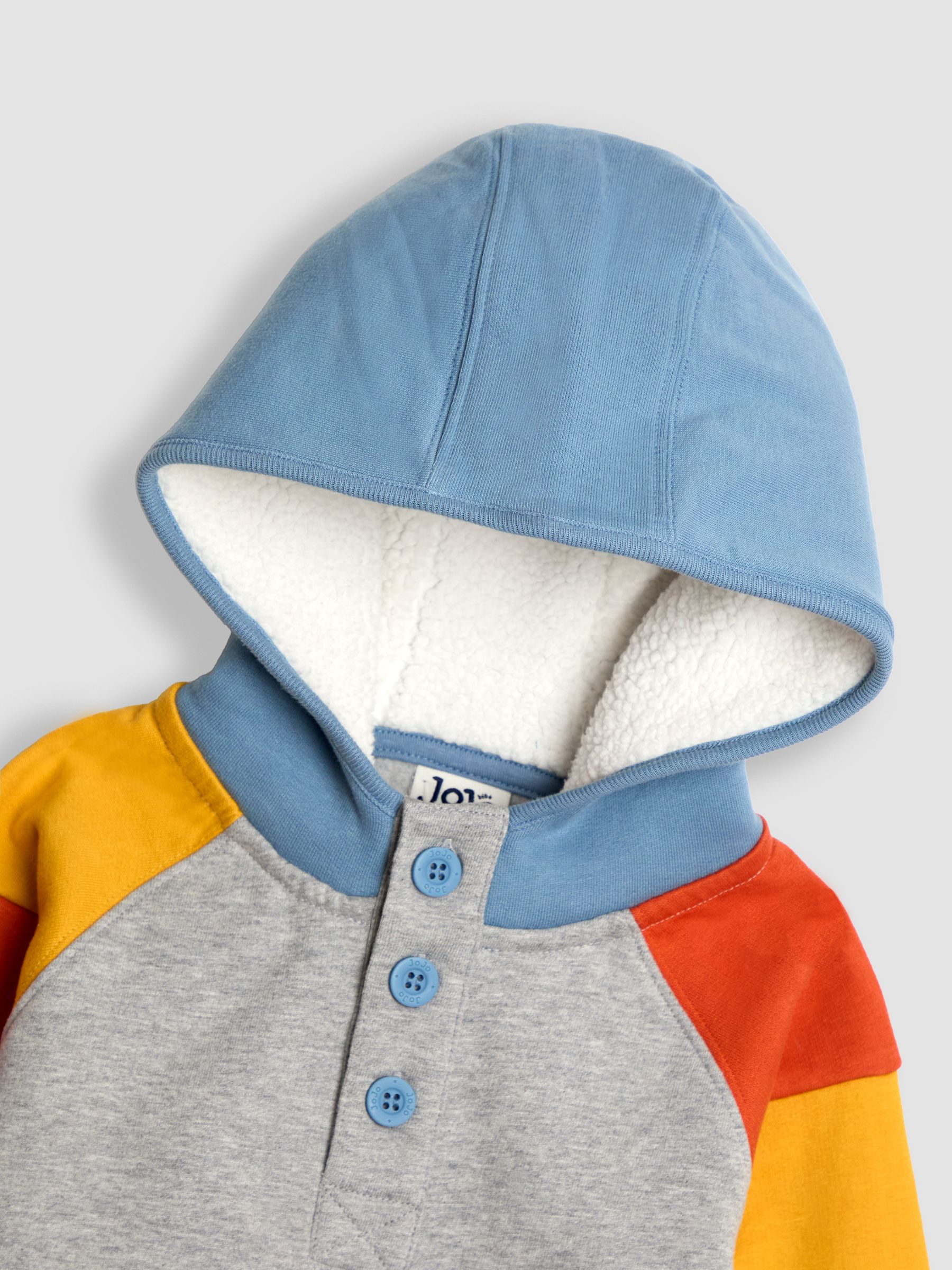 Grey Appliqué Hooded Sweatshirt - Image 3 of 4