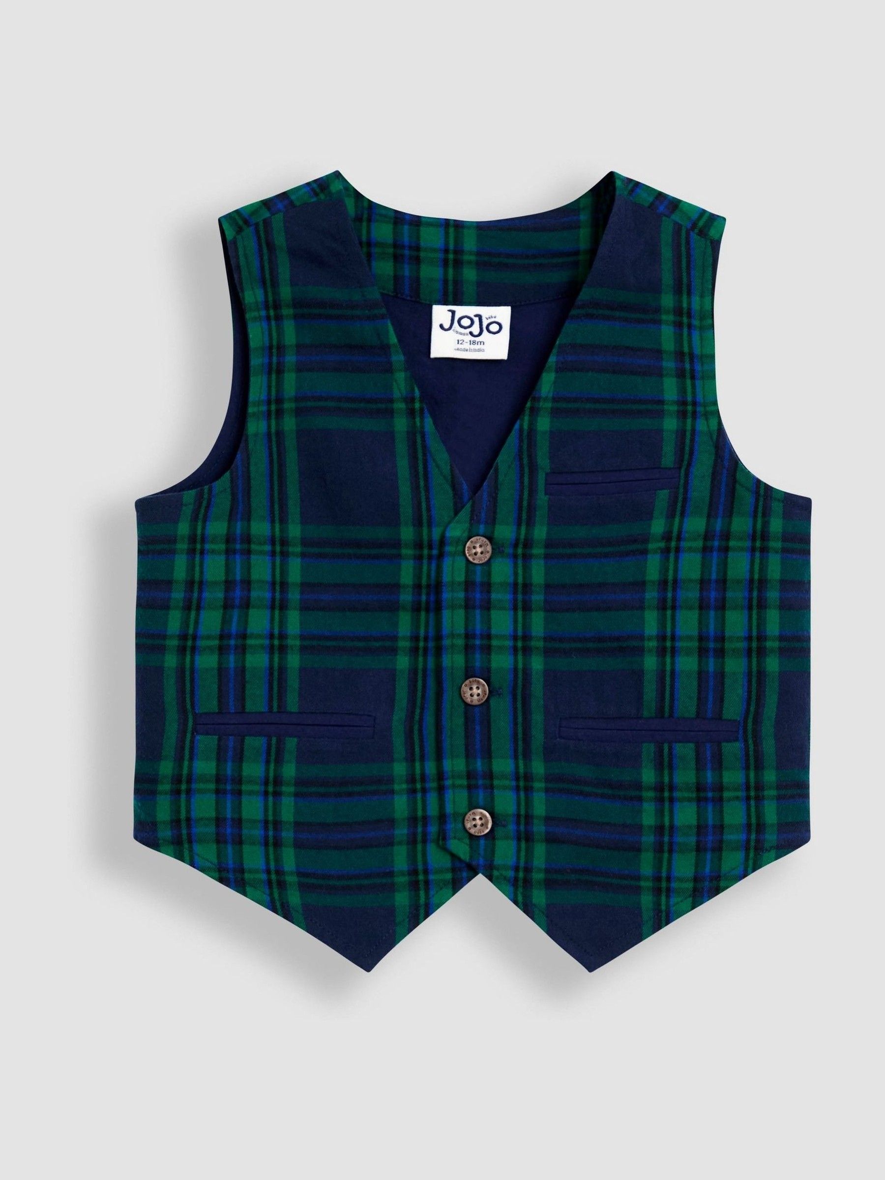 Navy Blue 3-Piece Bow Tie Waistcoat & Shirt Set - Image 2 of 6