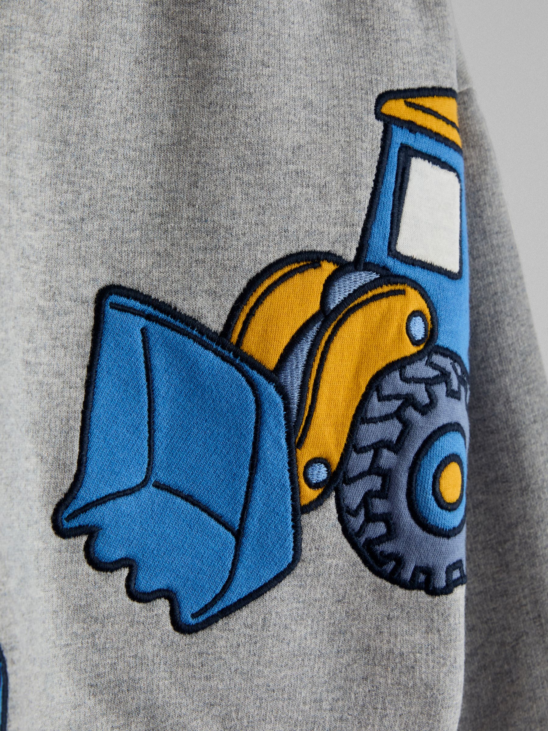 Light Grey Applique Sweatshirt - Image 3 of 3 Light Grey Applique Sweatshirt - Image 3 of 3