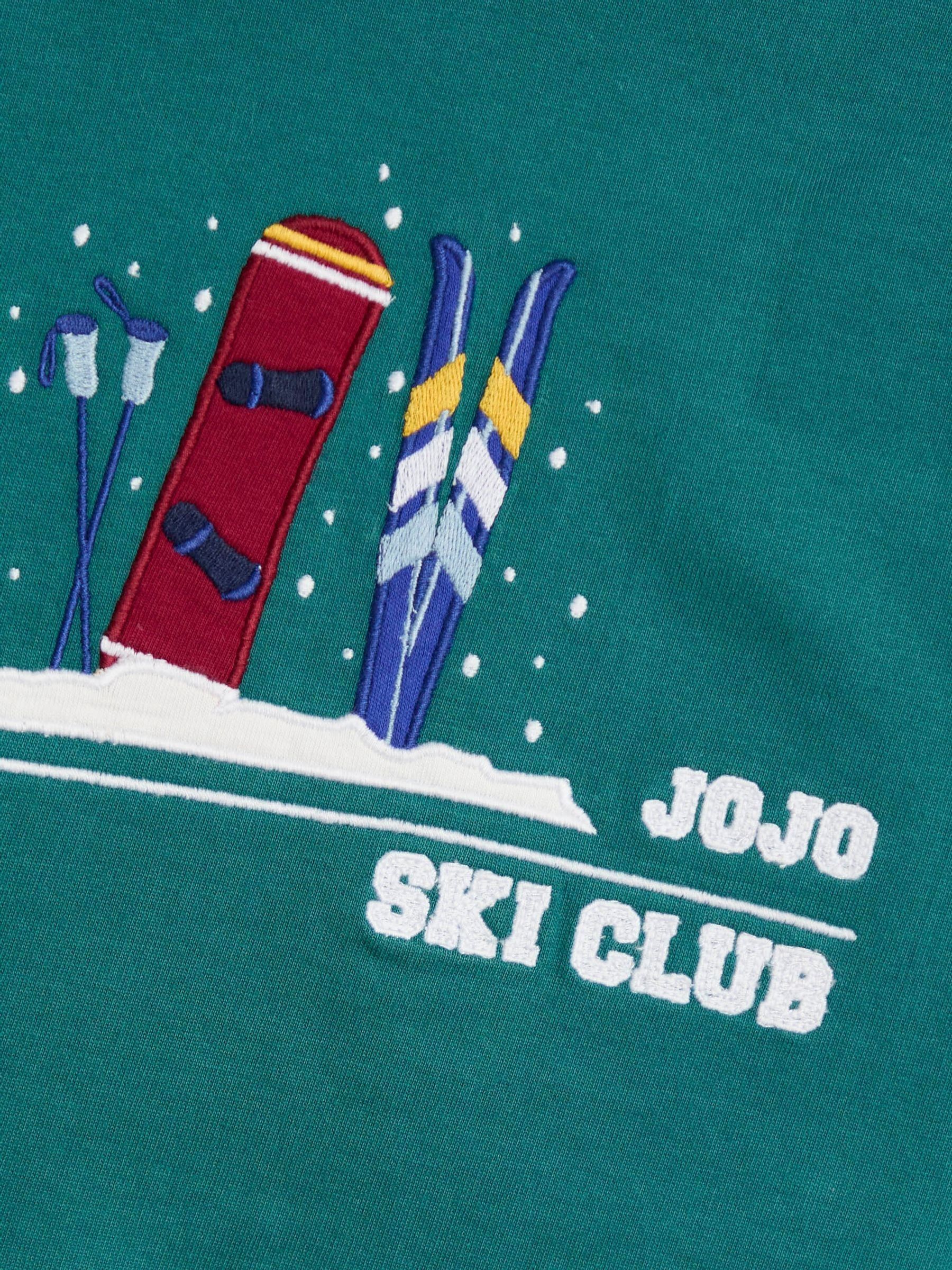 Khaki Green Ski Raglan Hooded Sweatshirt - Image 3 of 4
