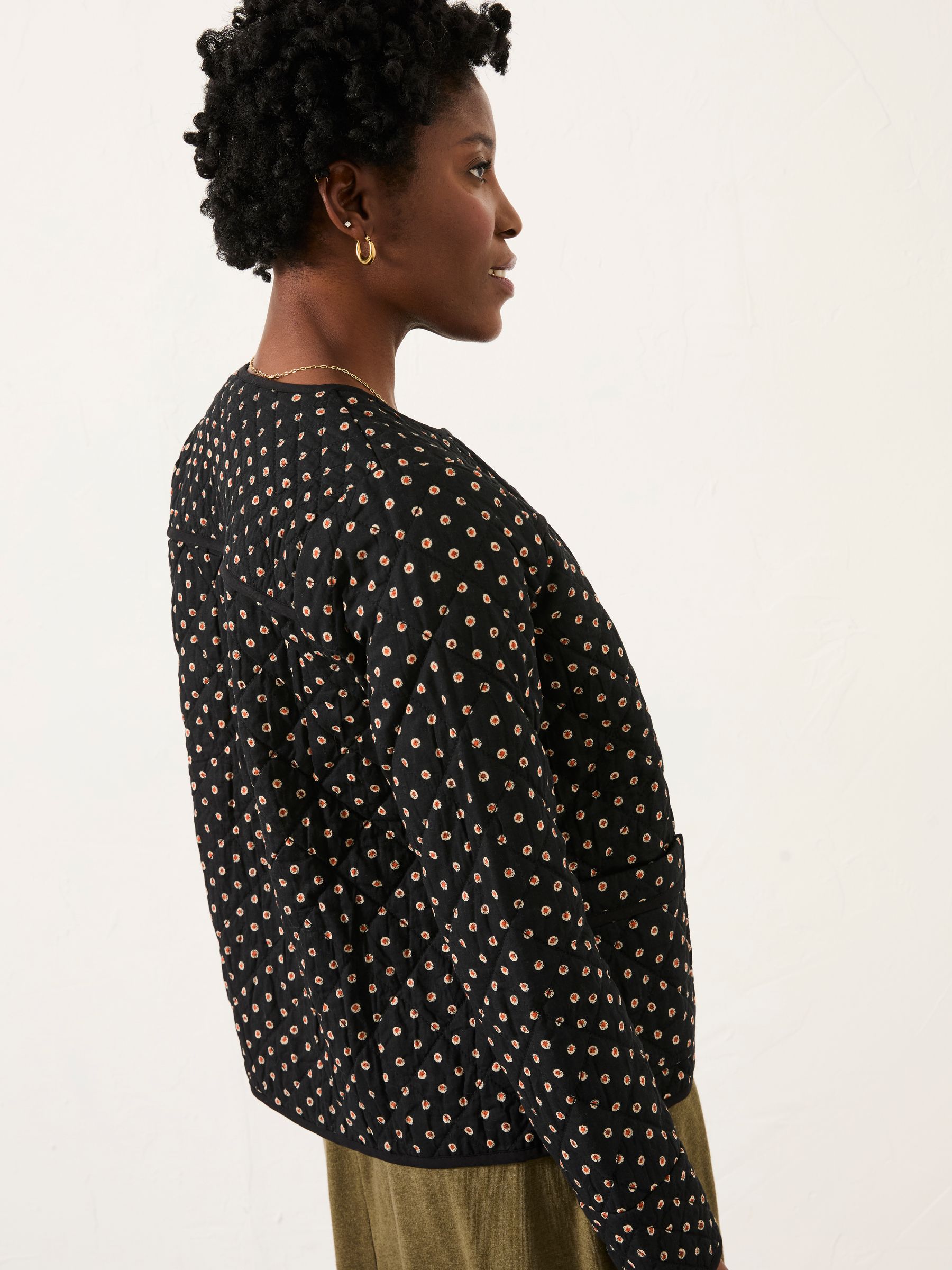 Mia Black Geo Quilted Jacket - Image 2 of 6