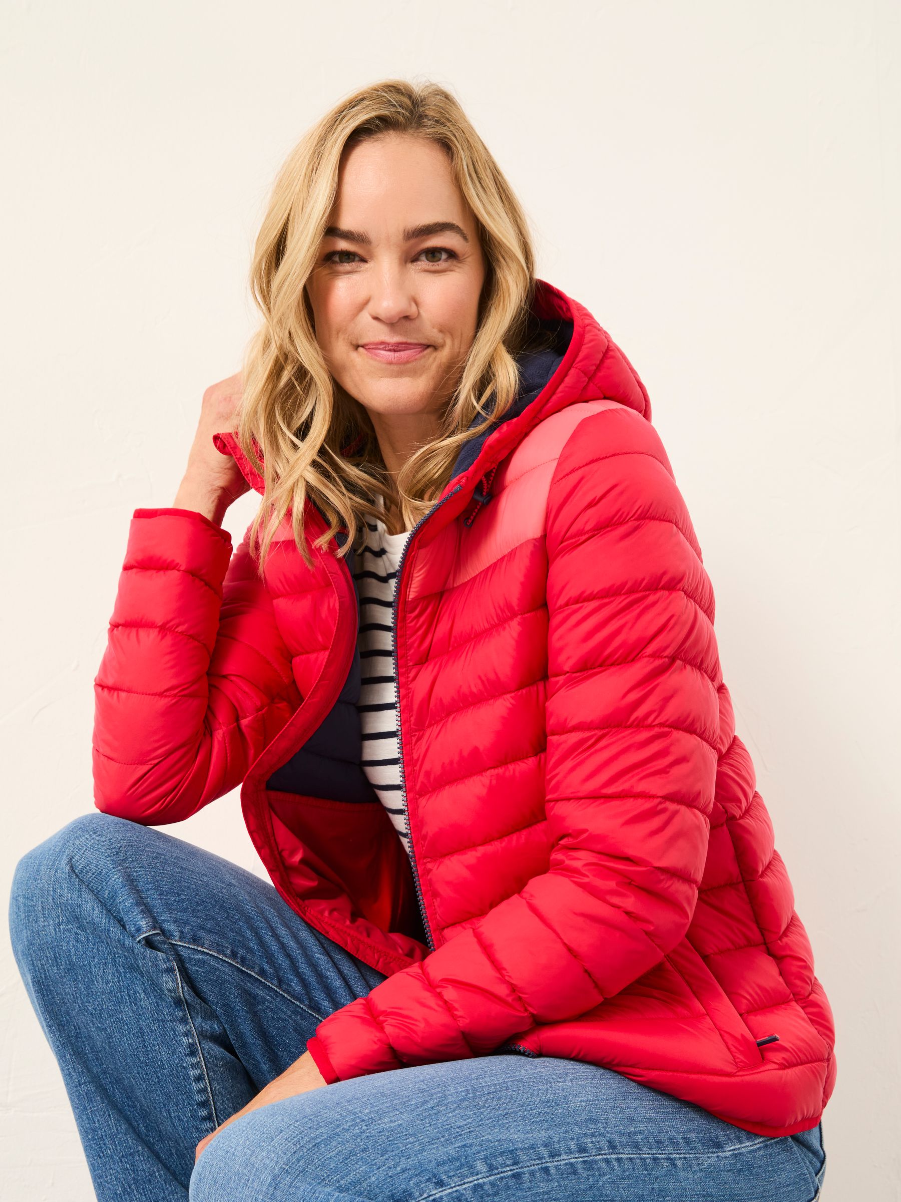 Red Garnet Colourblock Puffer Jacket - Image 2 of 5