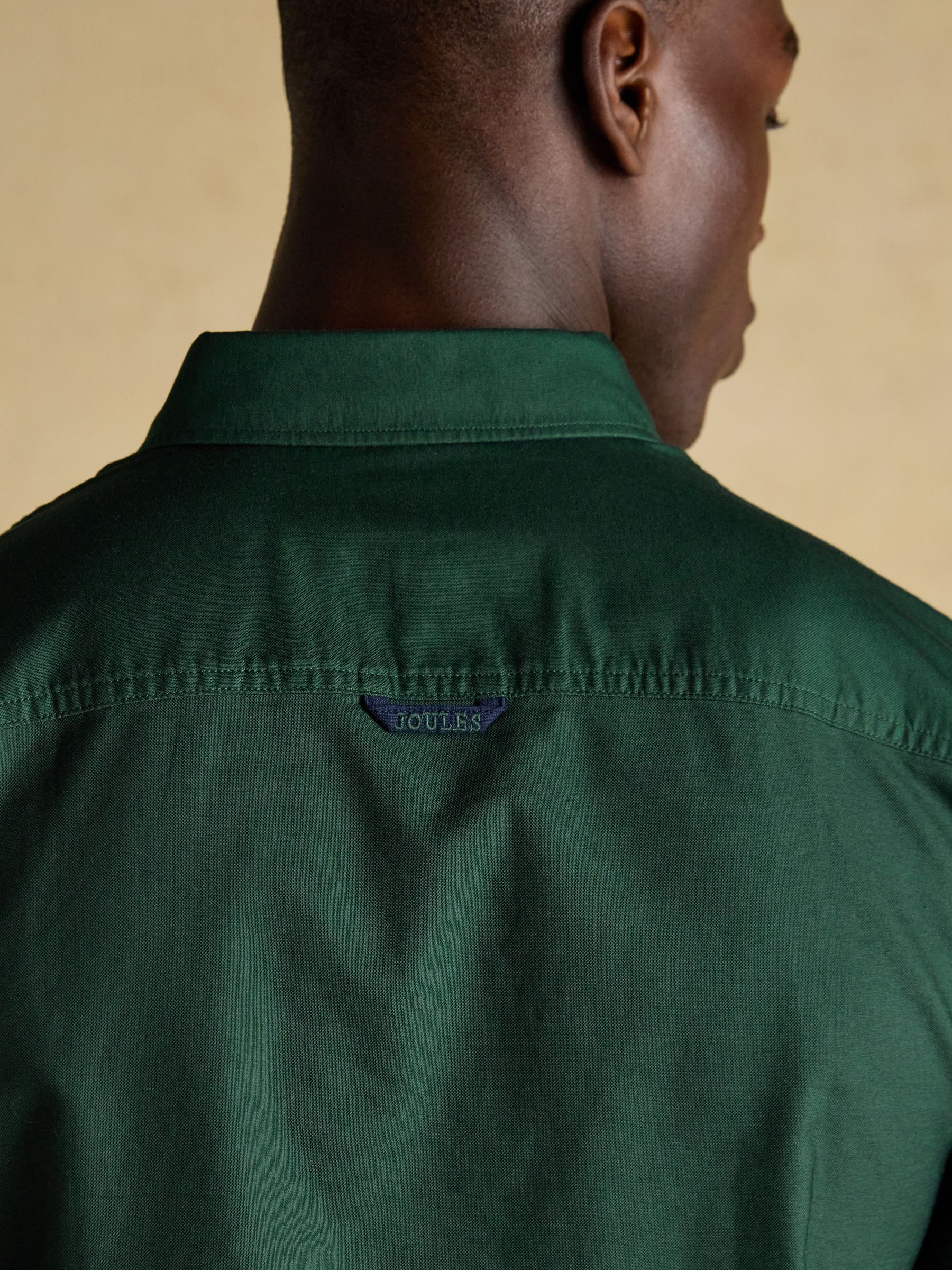 Oxford Classic Fit Dark Green Long Sleeve Cotton Shirt - Image 8 of 10