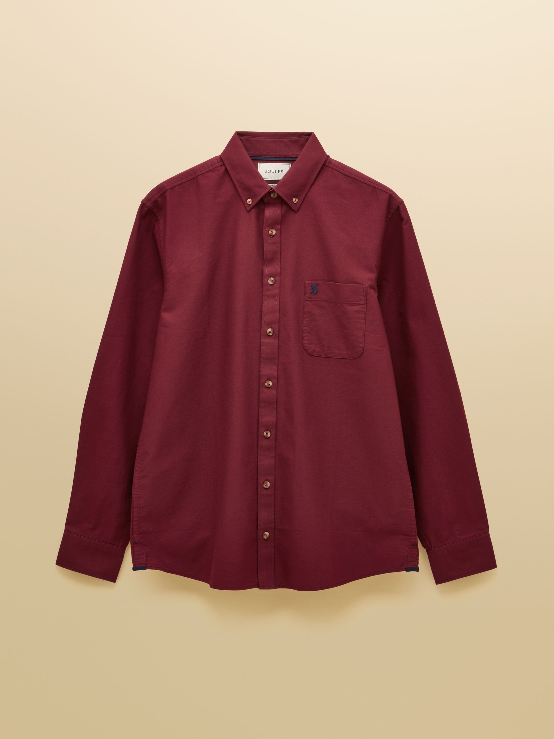 Oxford Classic Fit Burgundy Red Long Sleeve Cotton Shirt - Image 10 of 10 Oxford Classic Fit Burgundy Red Long Sleeve Cotton Shirt - Image 10 of 10