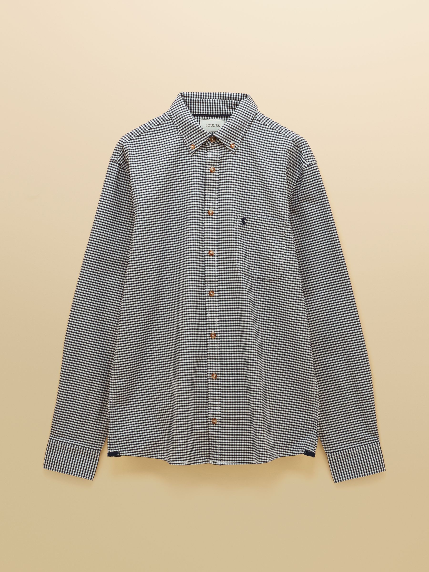 Oxford Classic Fit Navy Gingham Long Sleeve Cotton Shirt - Image 11 of 11 Oxford Classic Fit Navy Gingham Long Sleeve Cotton Shirt - Image 11 of 11