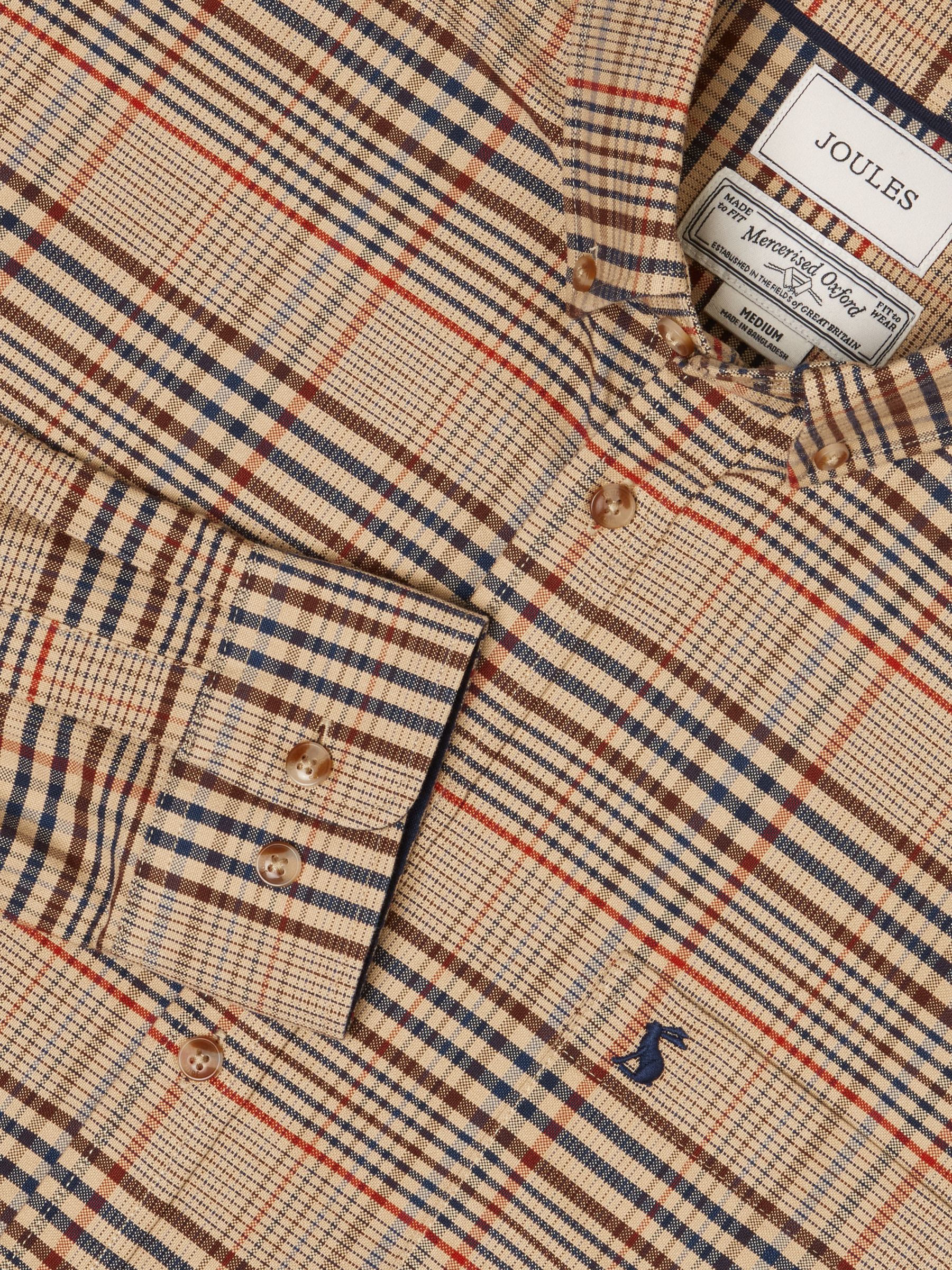 Oxford Classic Fit Brown & Orange Long Sleeve Cotton Shirt - Image 2 of 10
