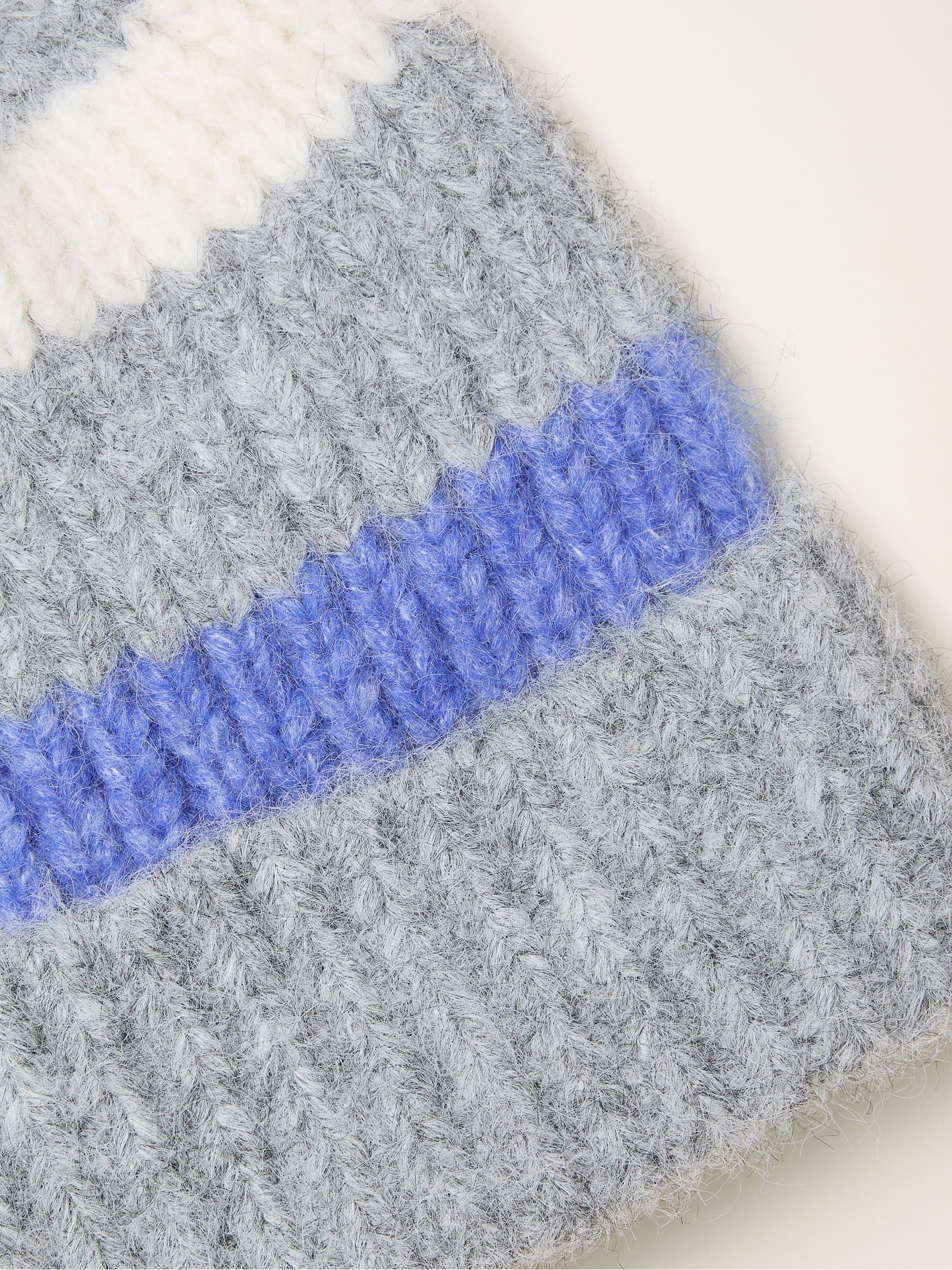 Grey Stripe Beanie - Image 2 of 2 Grey Stripe Beanie - Image 2 of 2
