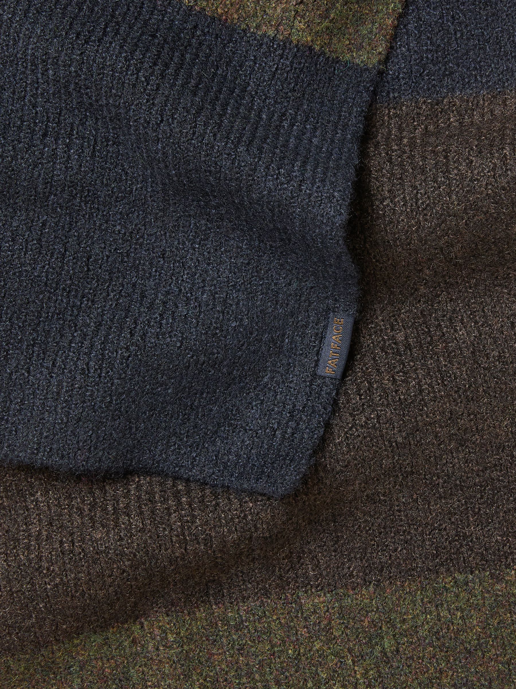 Chocolate Brown Colour Block Hat and Scarf Gift Set - Image 3 of 3