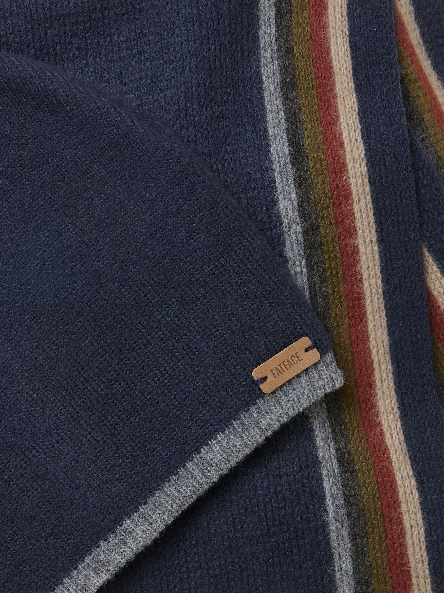 Navy Hat and Stripe Scarf Gift Set - Image 3 of 3
