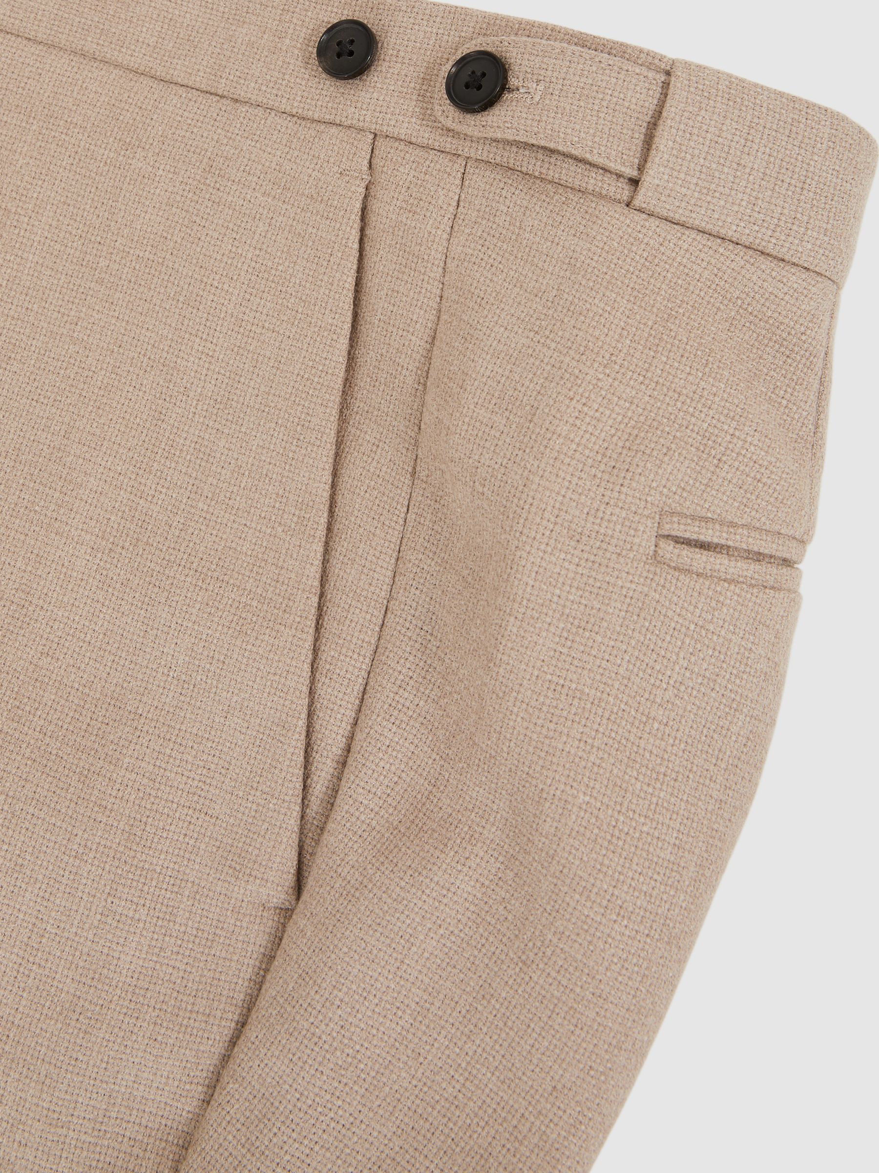 Wool-Blend Slim-Fit Suit Trousers in Oatmeal Brown - Image 6 of 6