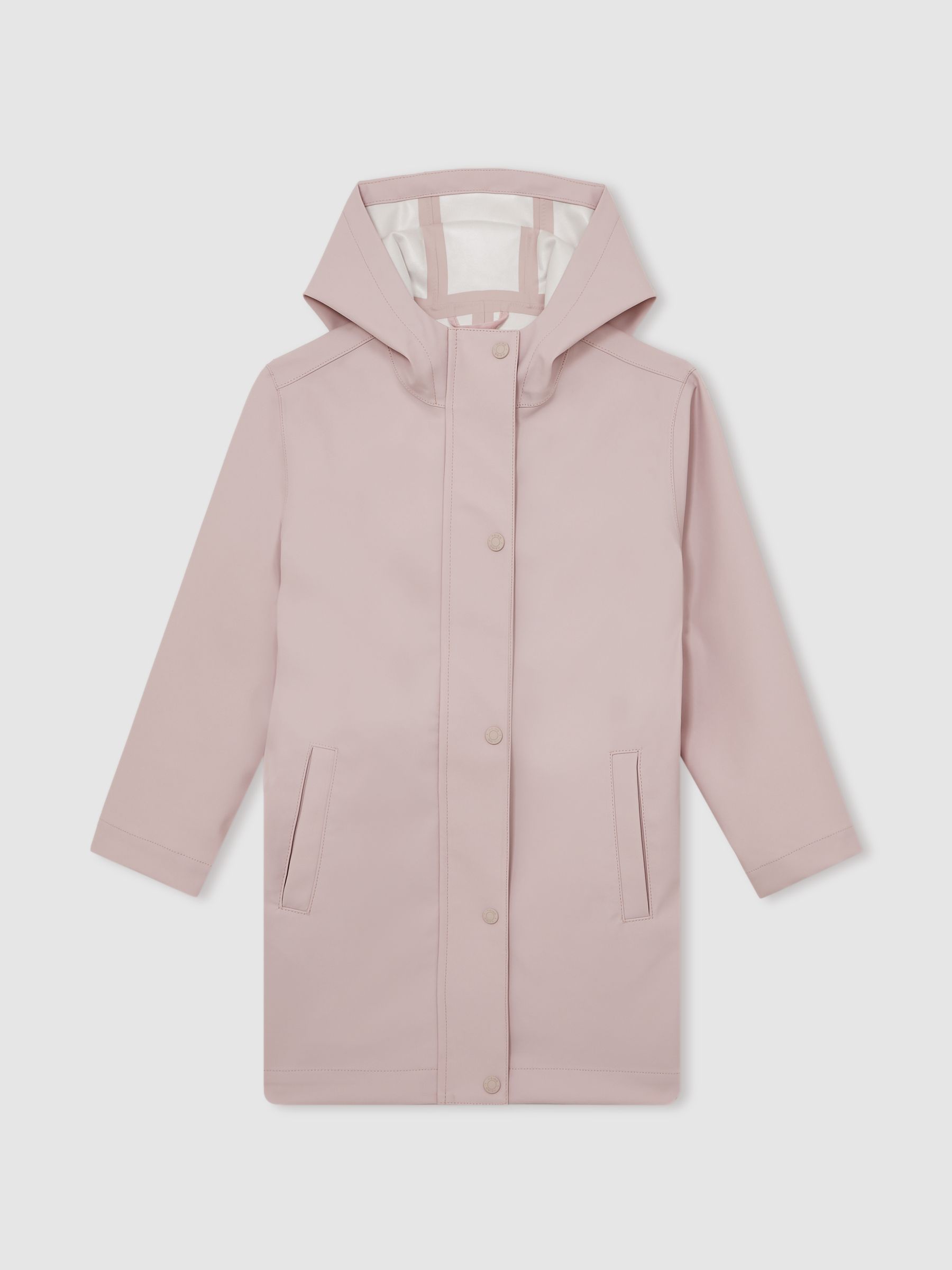 3-9 yrs Hooded Rain Jacket in Pink - Image 2 of 4