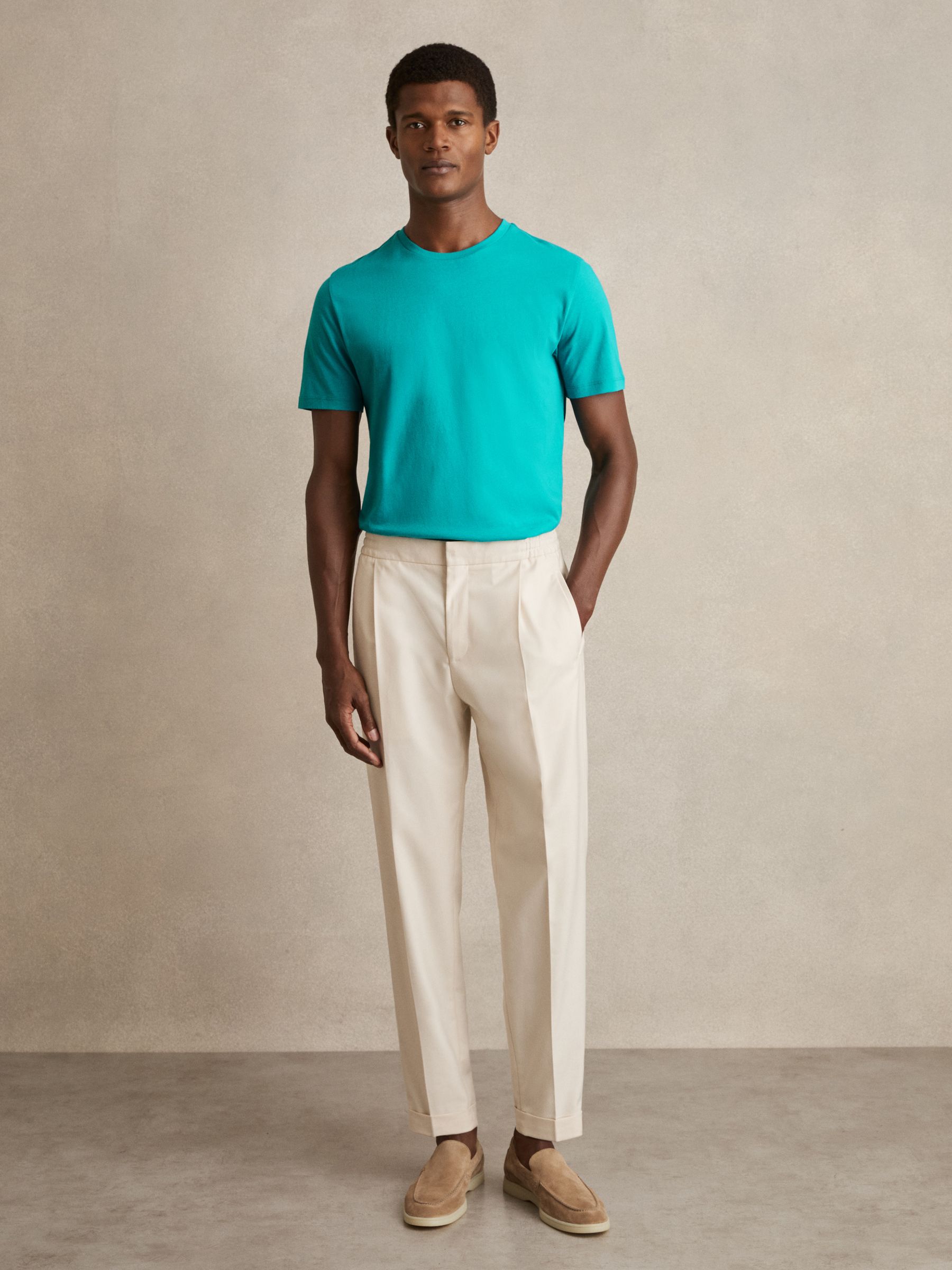 Crew Neck T-Shirt in Seafoam - Image 3 of 5