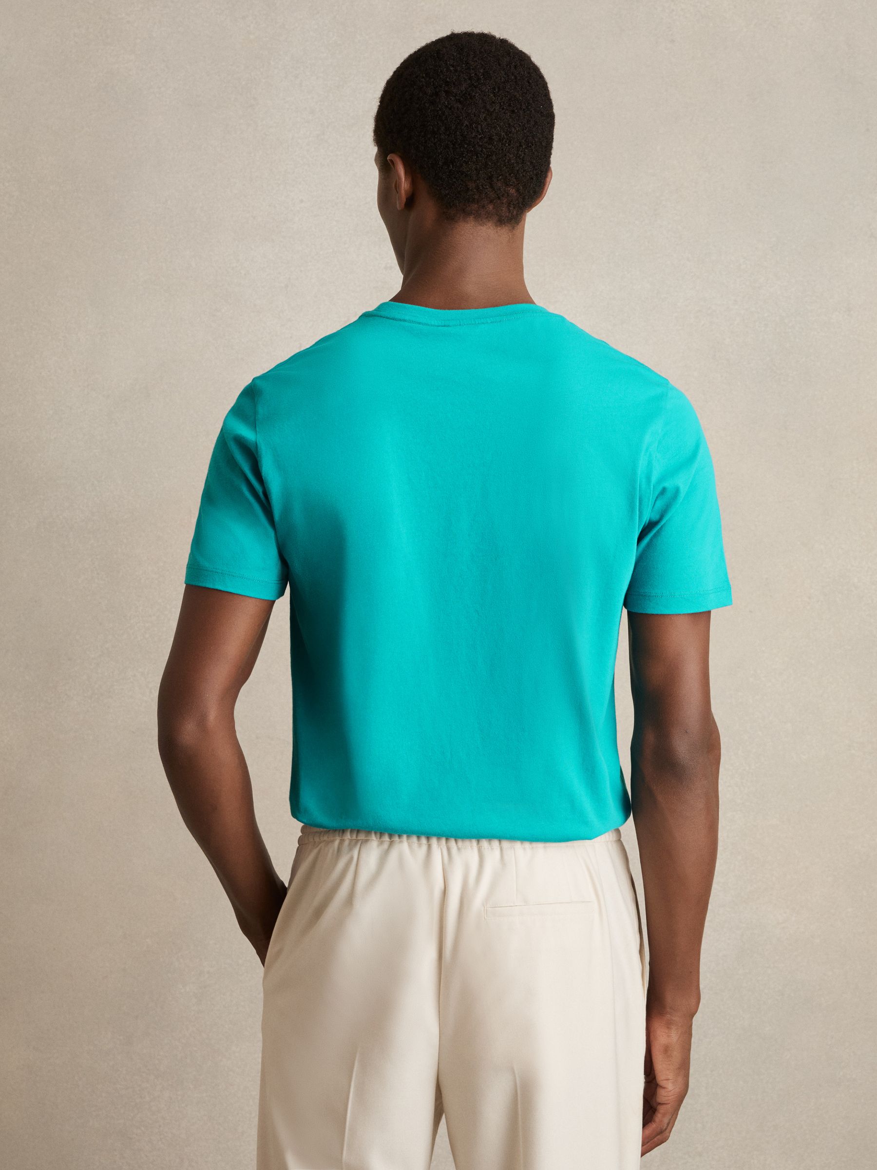 Crew Neck T-Shirt in Seafoam - Image 4 of 5