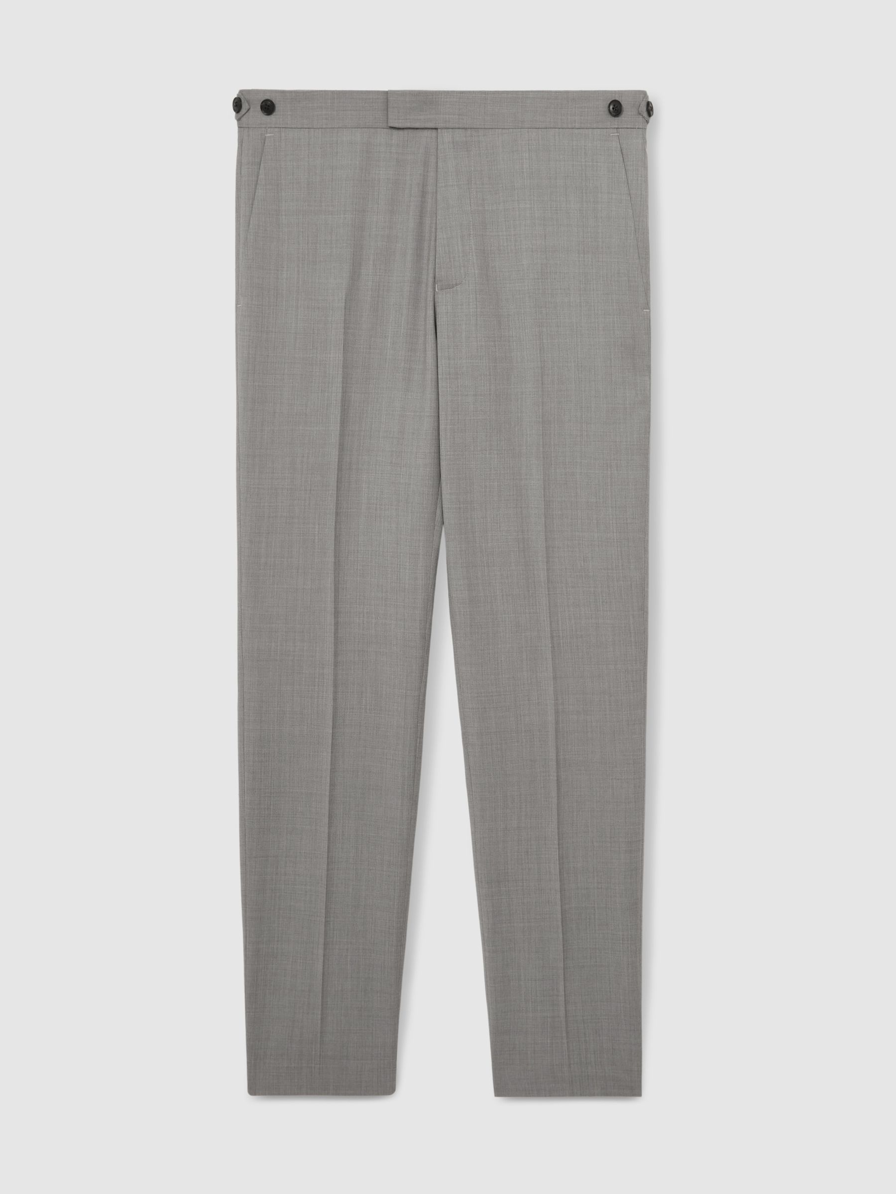 Slim-Fit Wool Suit Trousers in Mid Grey - Image 2 of 7
