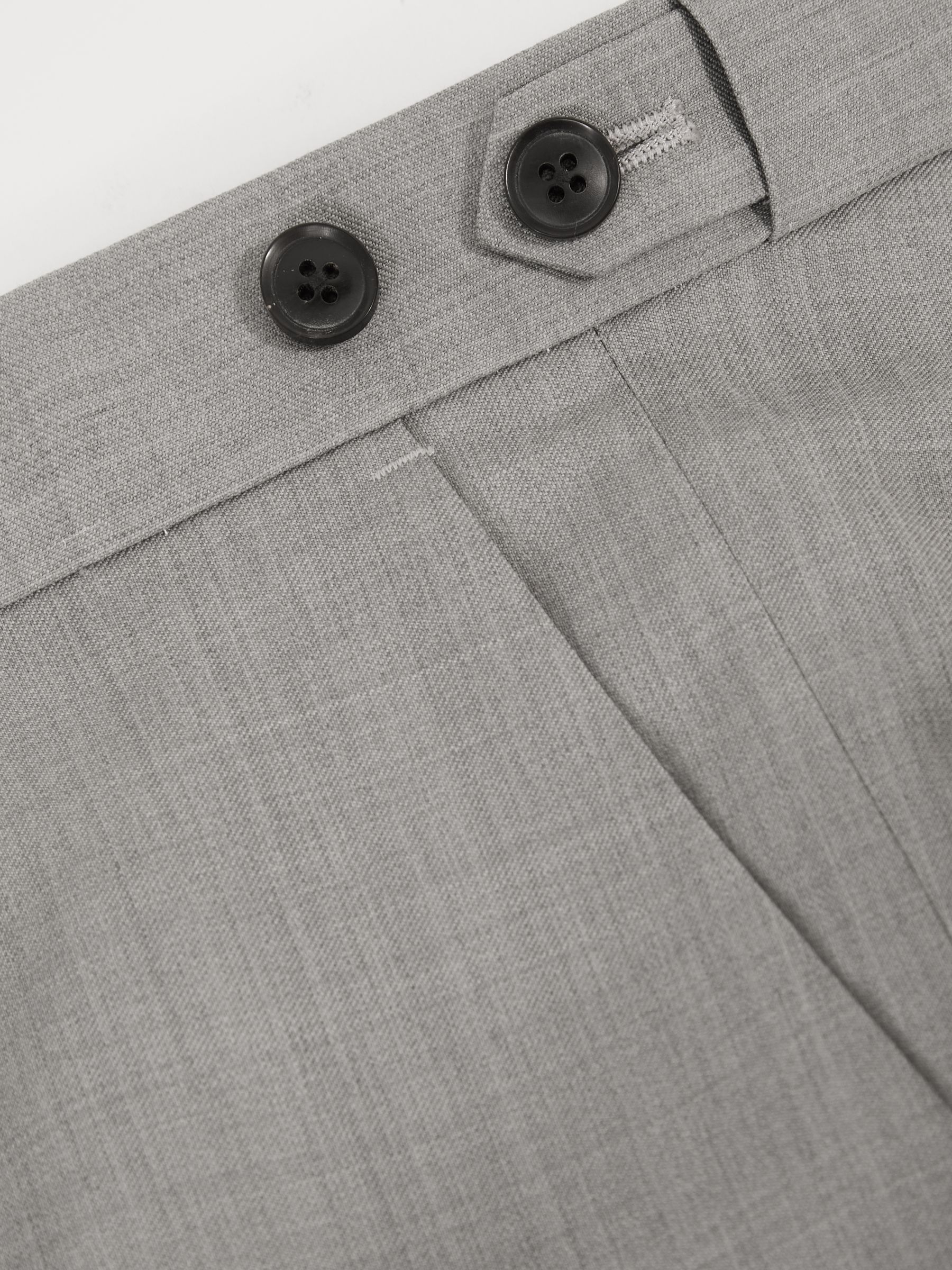 Wool Tailored-Fit Suit Trousers in Mid Grey - image 3