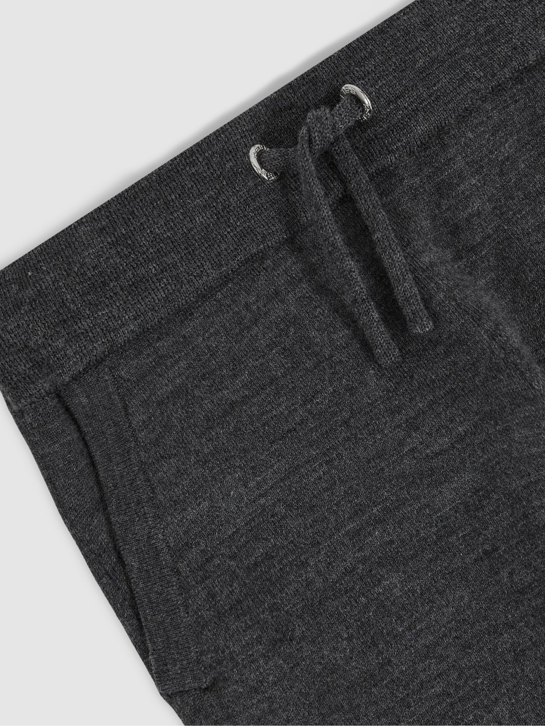 3-9 yrs Merino Wool Cuffed Joggers in Derby Grey Melange - Image 4 of 4