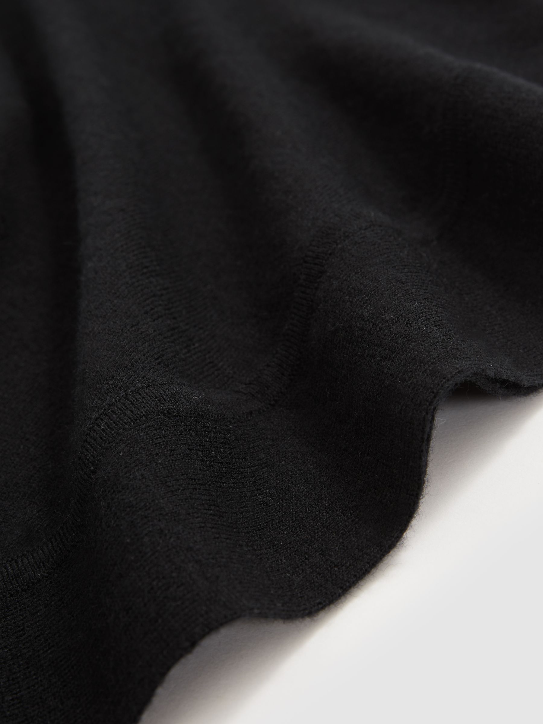 Merino Wool Batwing Roll-Neck Jumper in Black - Image 7 of 7