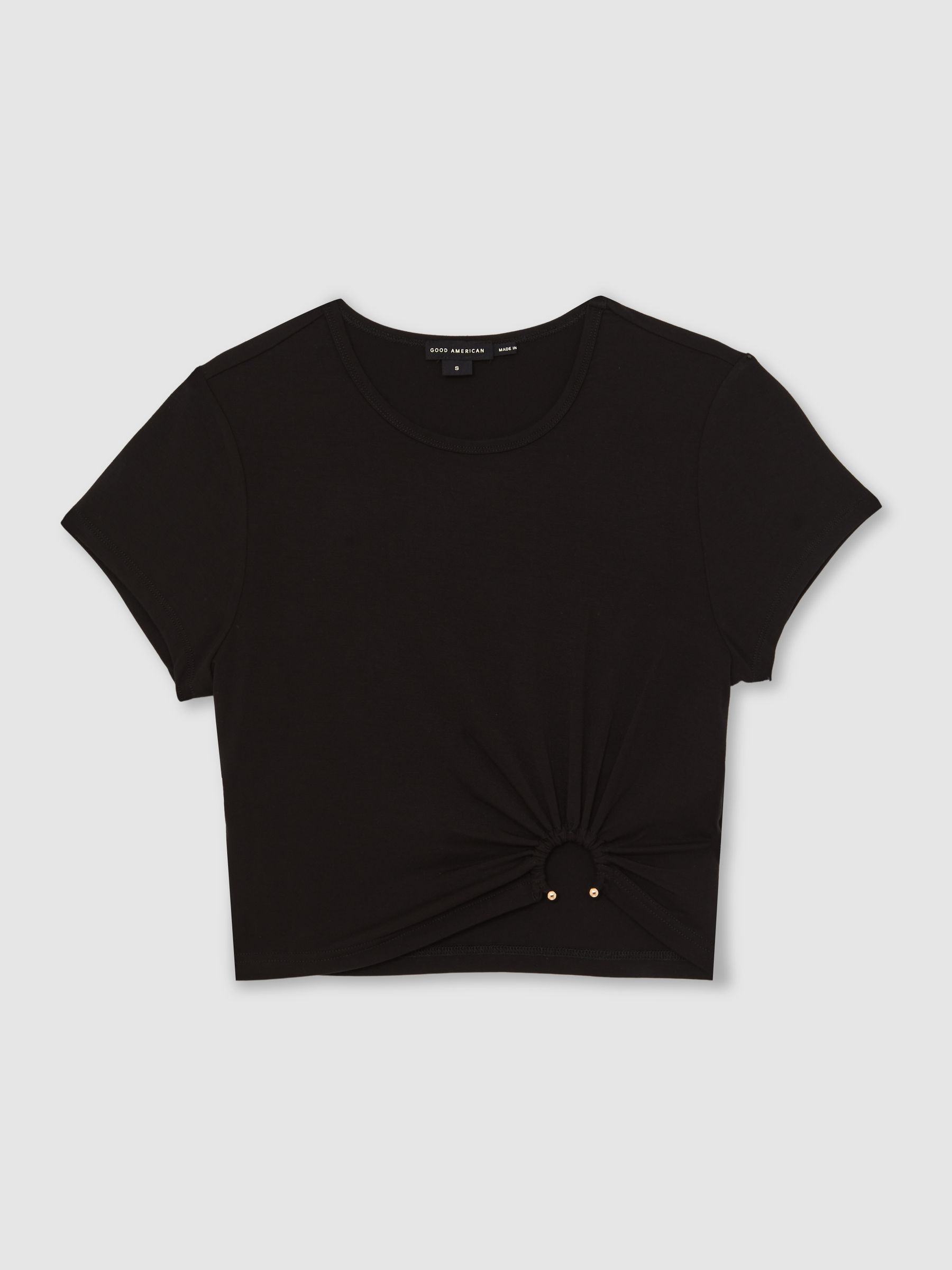Stretch Jersey Top in Black - Image 2 of 5