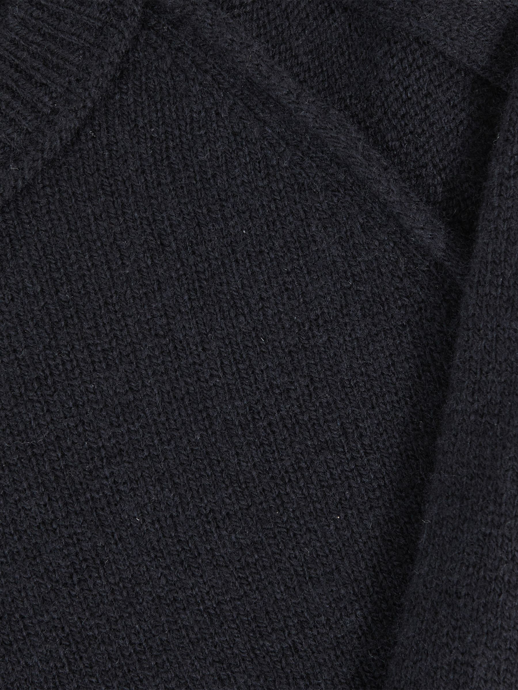 9-13 yrs Wool-Cashmere Reverse-Seam Jumper in Navy - Image 4 of 4