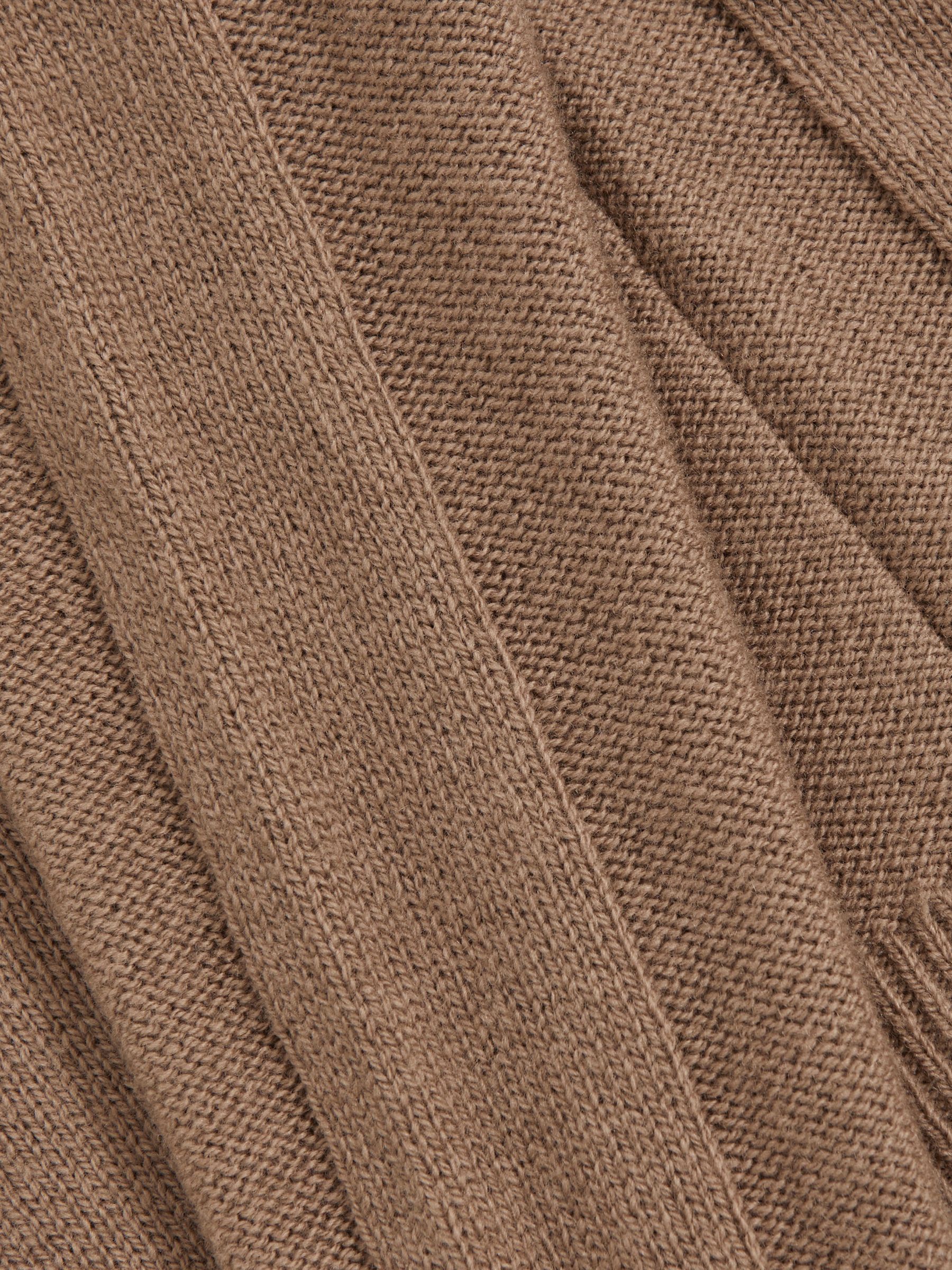 9-13 yrs Wool-Cashmere Reverse-Seam Jumper in Camel - Image 4 of 4