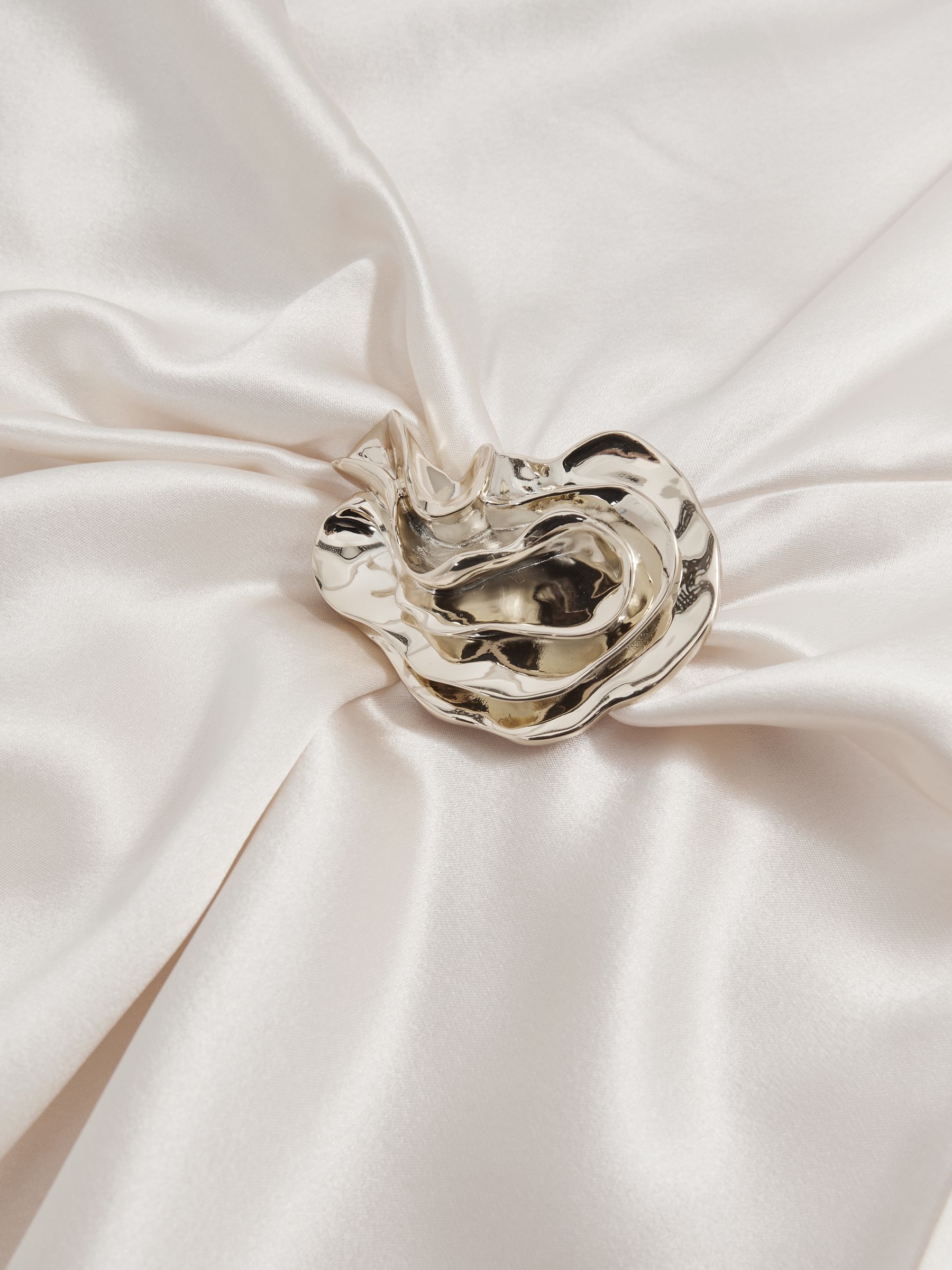 Acler Satin Draped Maxi Dress in Ivory - Image 5 of 5