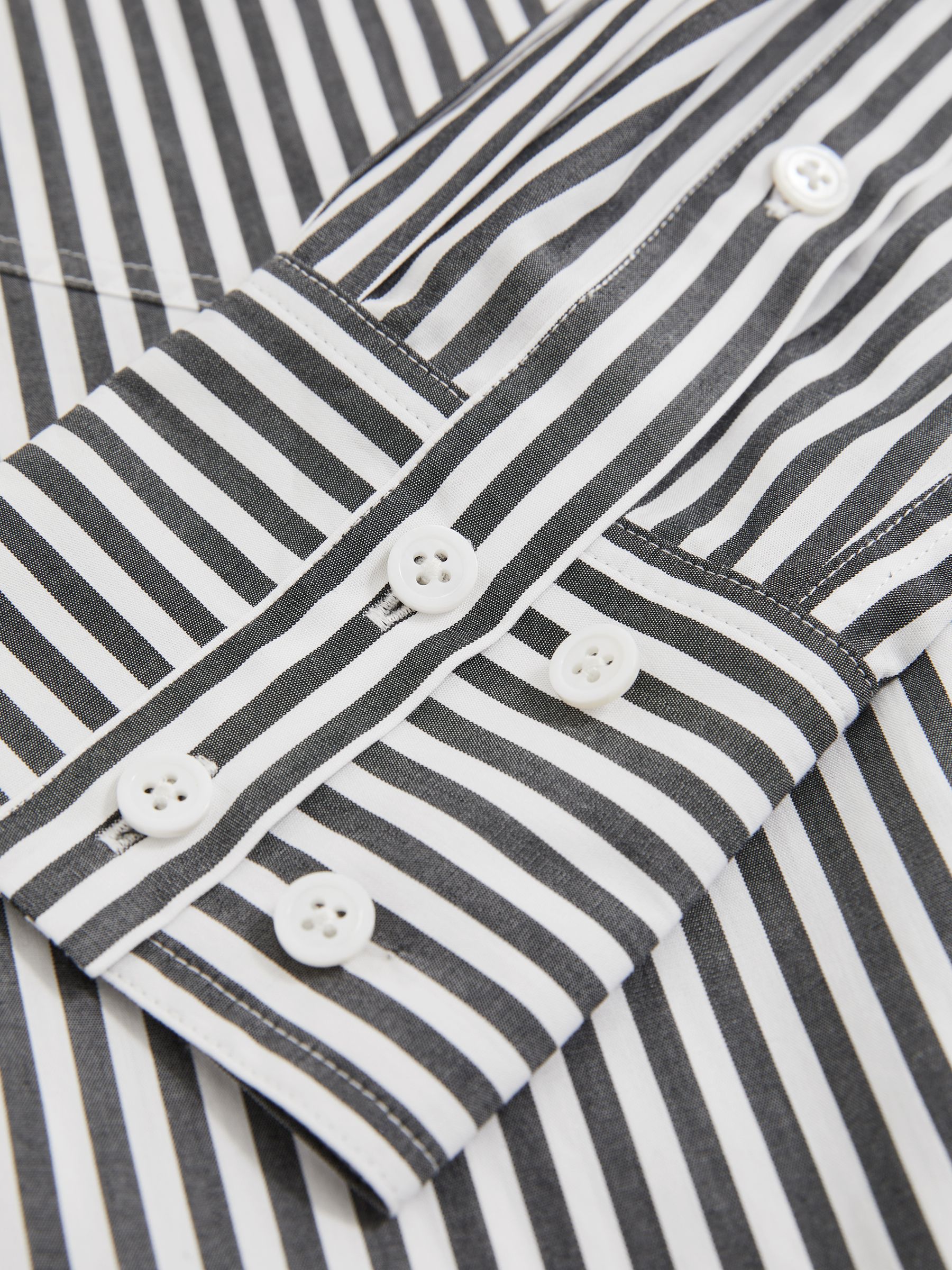 Reiss | Les 100 Ciels Stripe Shirt in White/Navy - Image 5 of 5