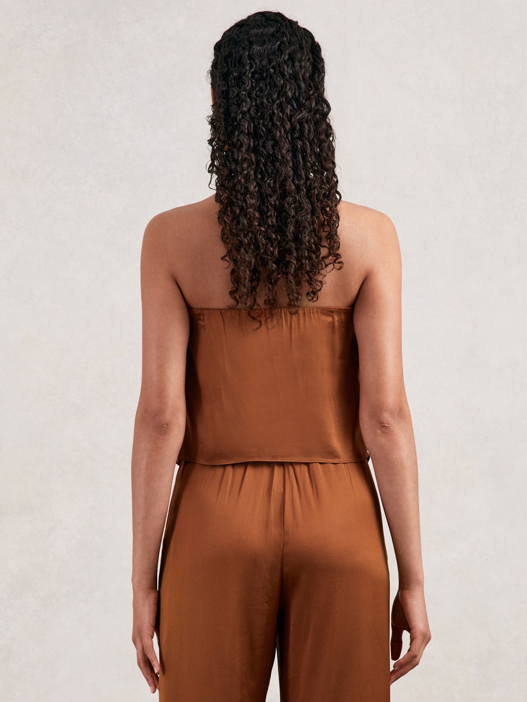 Good American Satin Handkerchief Top in Copper - image 4