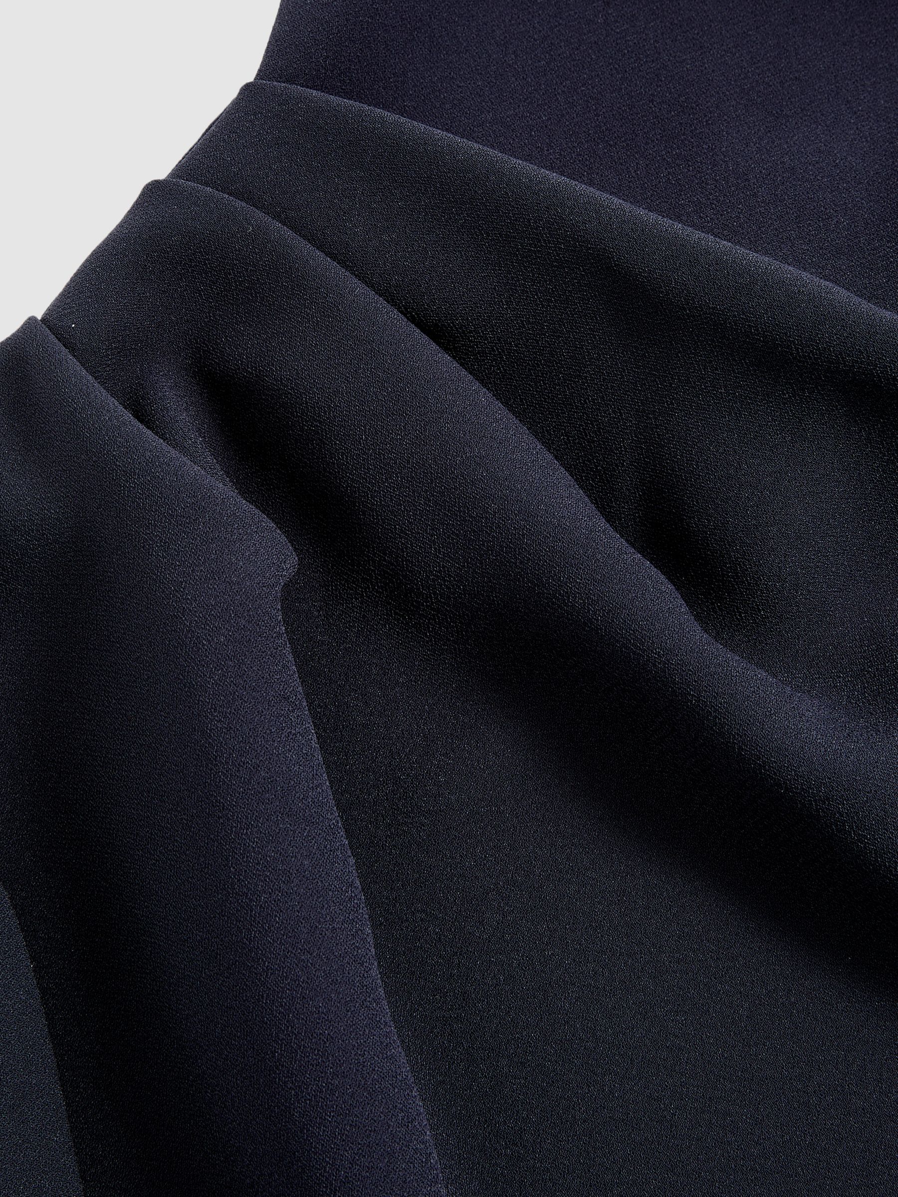 One-Shoulder Draped Top in Navy - Image 6 of 6