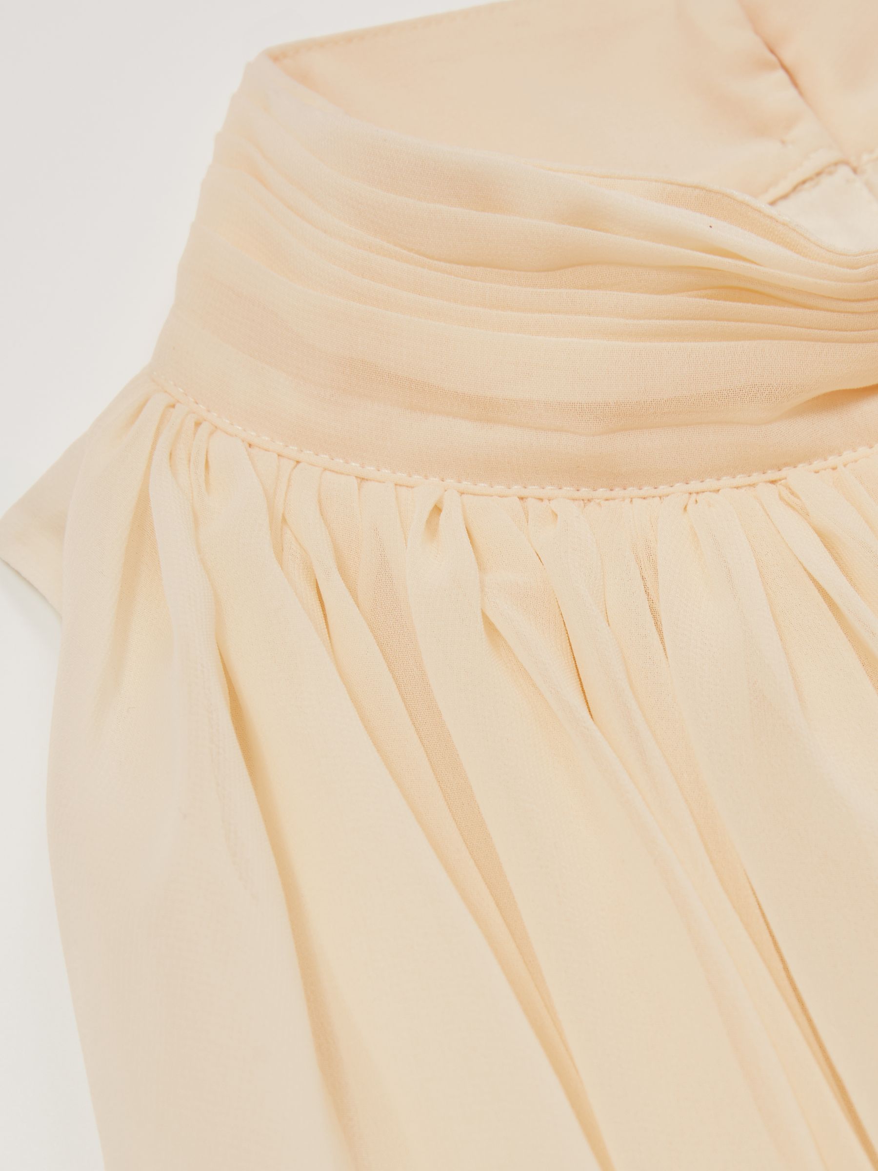 Draped Chiffon Sleeveless Top in Ivory - image 3