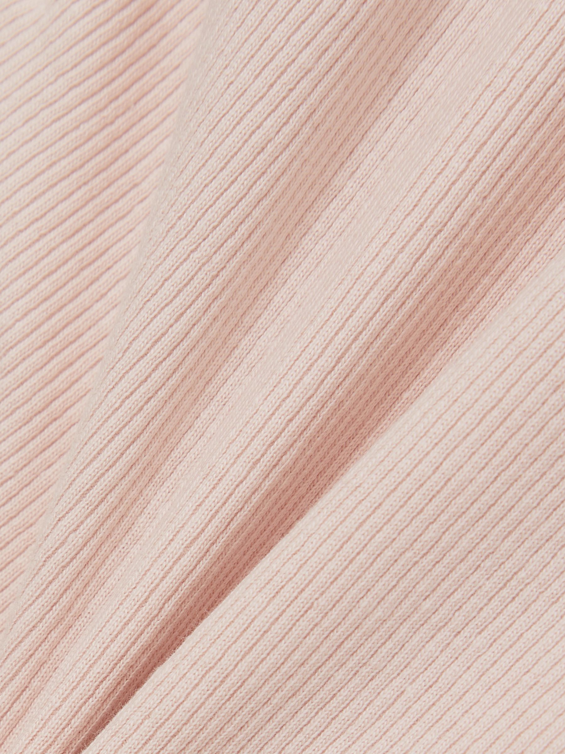 4-9 yrs Cotton Ruched Long-Sleeve T-Shirt with Stretch in Pale Pink - Image 4 of 4