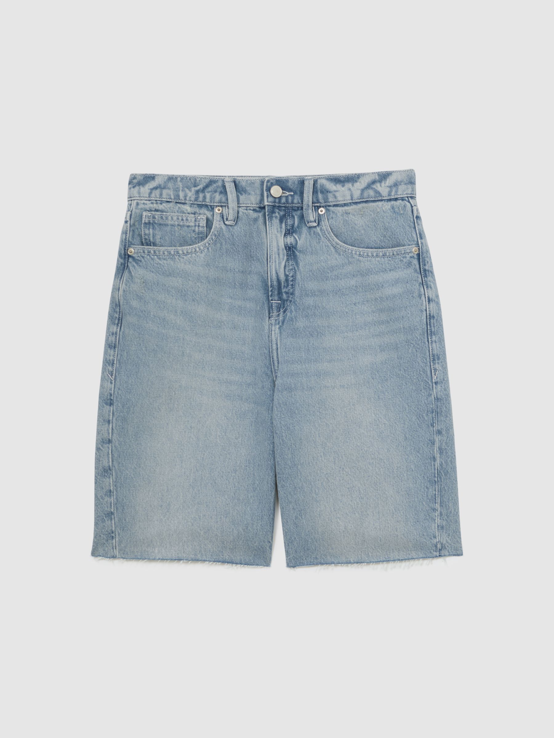 Good American Denim Bermuda Shorts in Indigo Blue - image 1