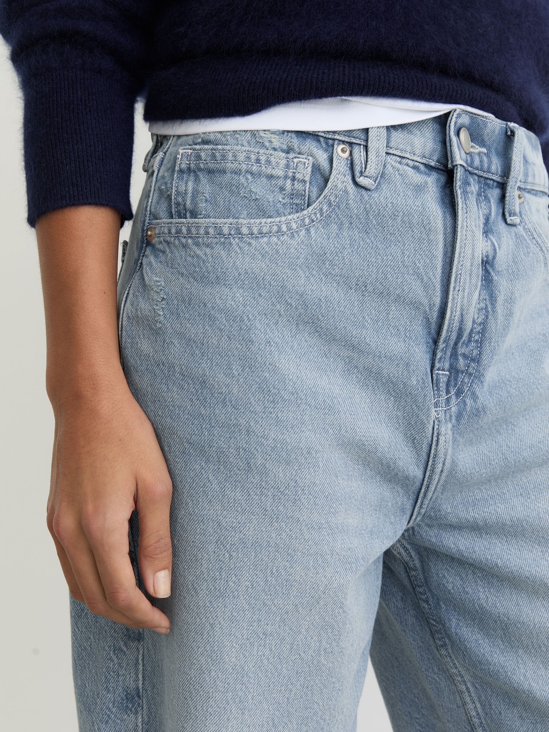 Good American Denim Bermuda Shorts in Indigo Blue - image 4