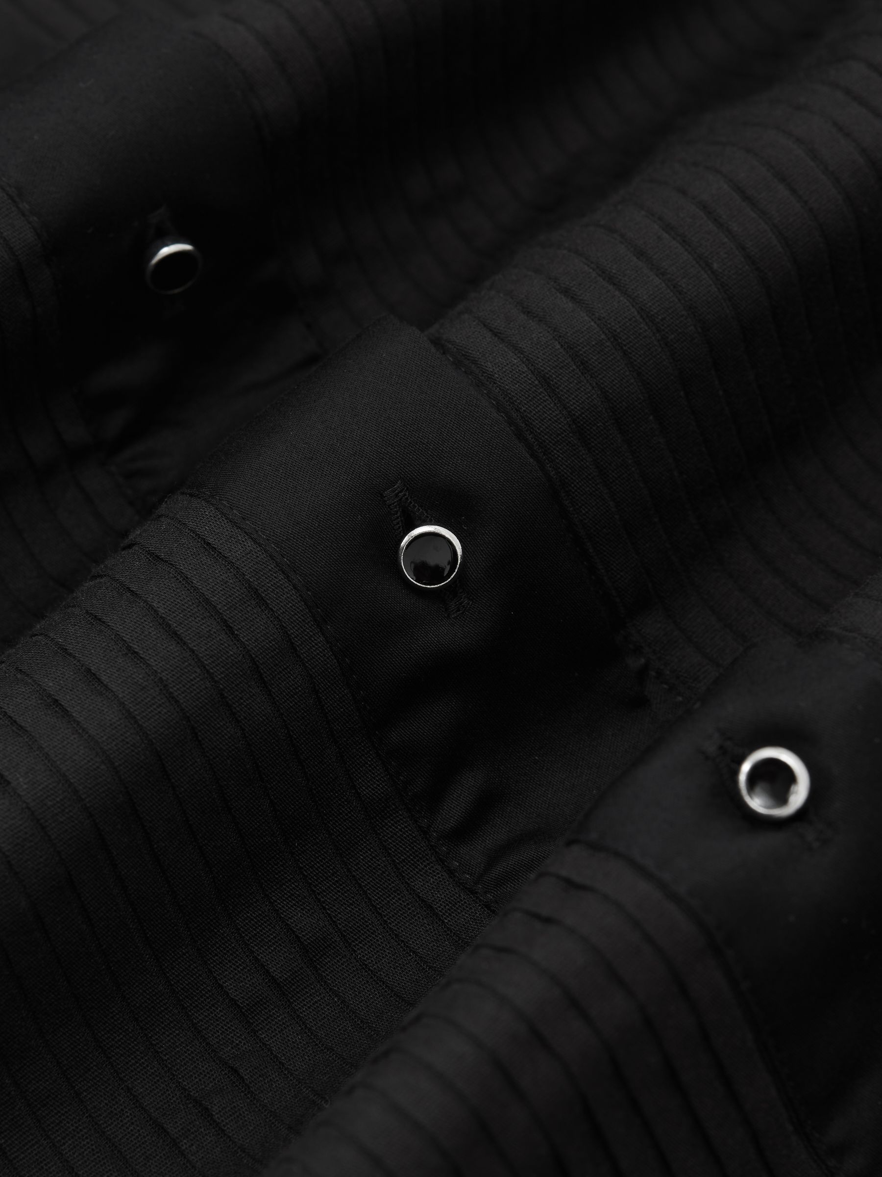 Regular Fit Cotton Dinner Shirt in Black - image 4